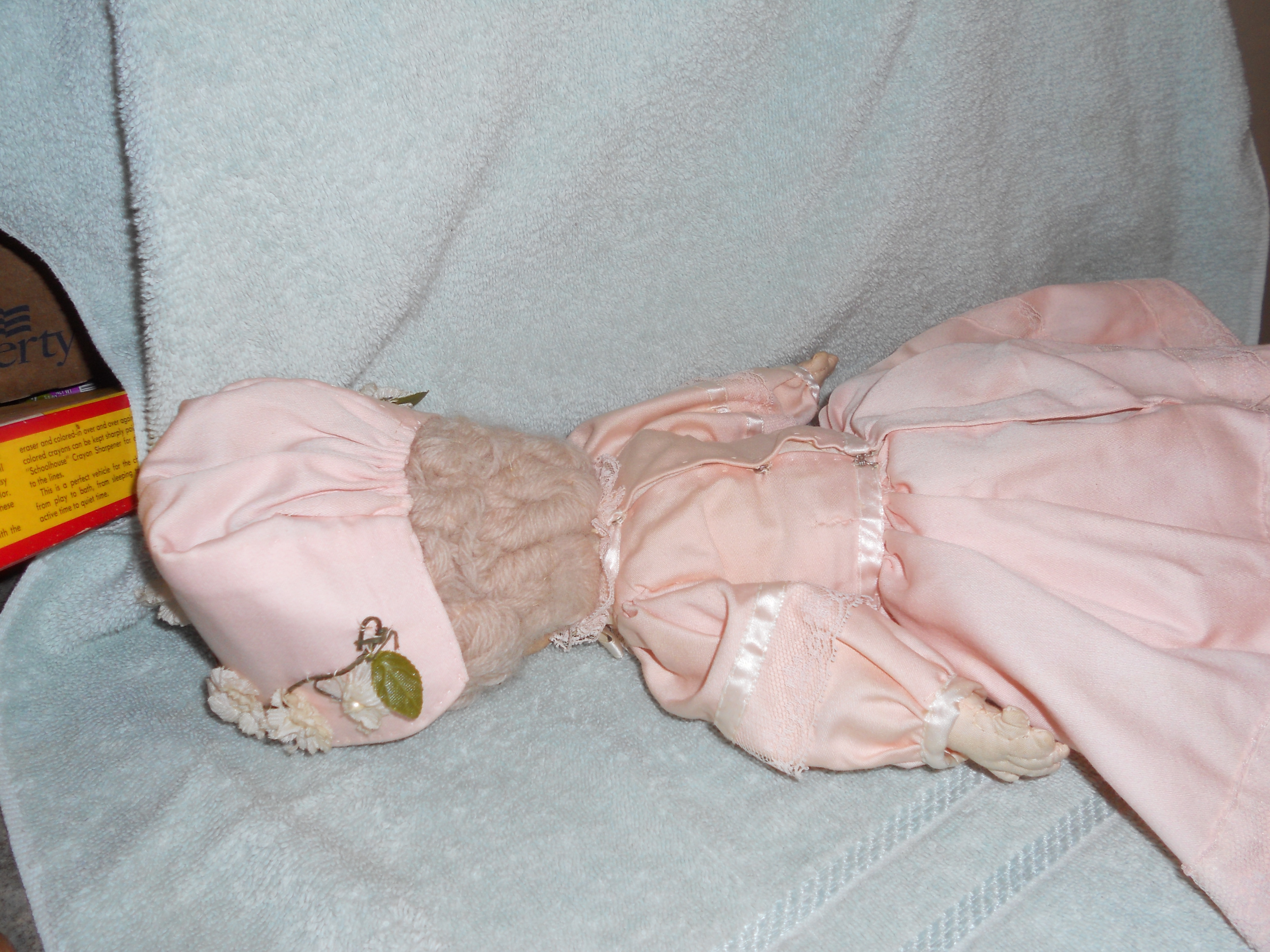 Celluloid Cloth Doll signed G H Stuart Texas