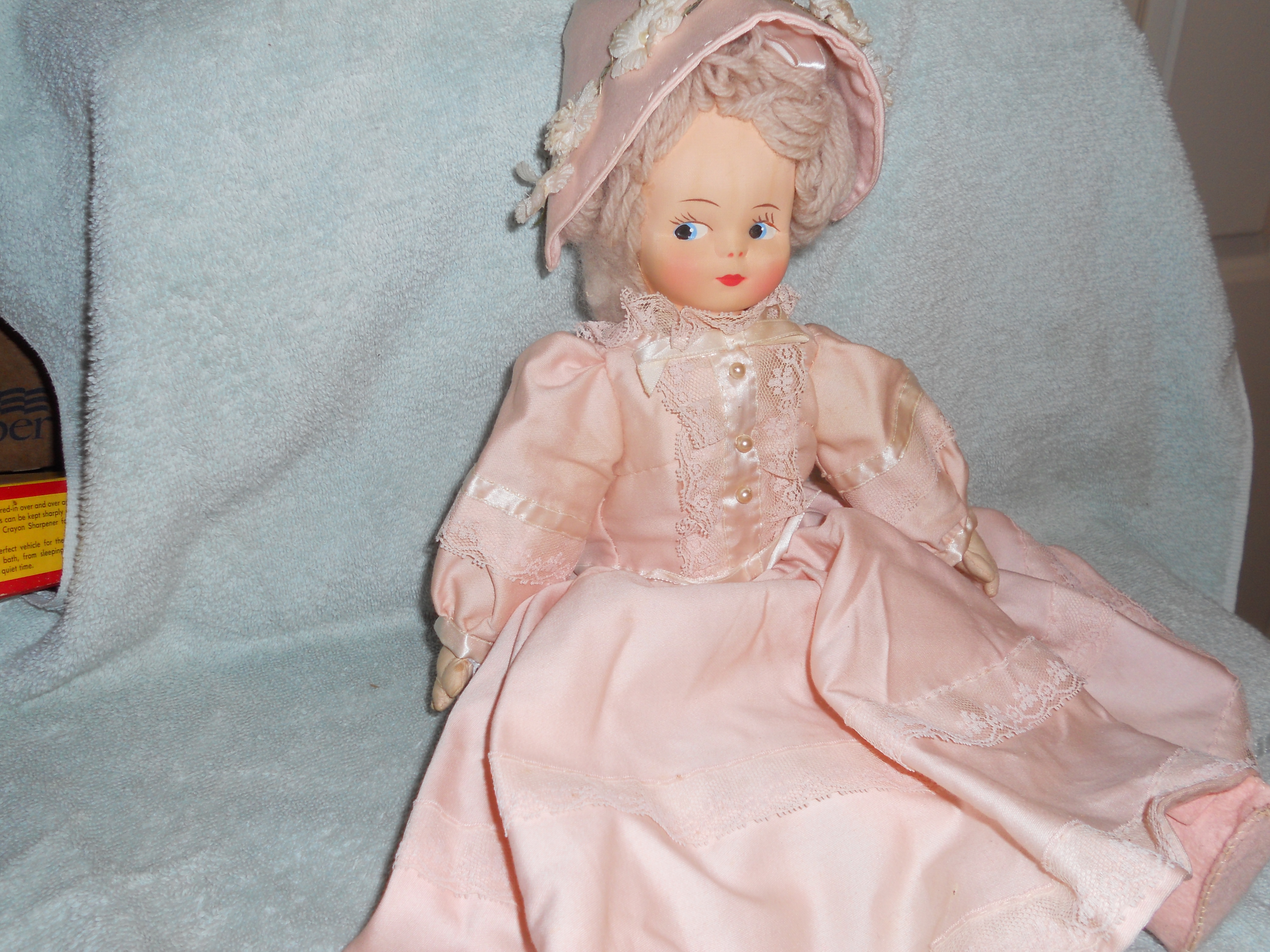 Celluloid Cloth Doll signed G H Stuart Texas