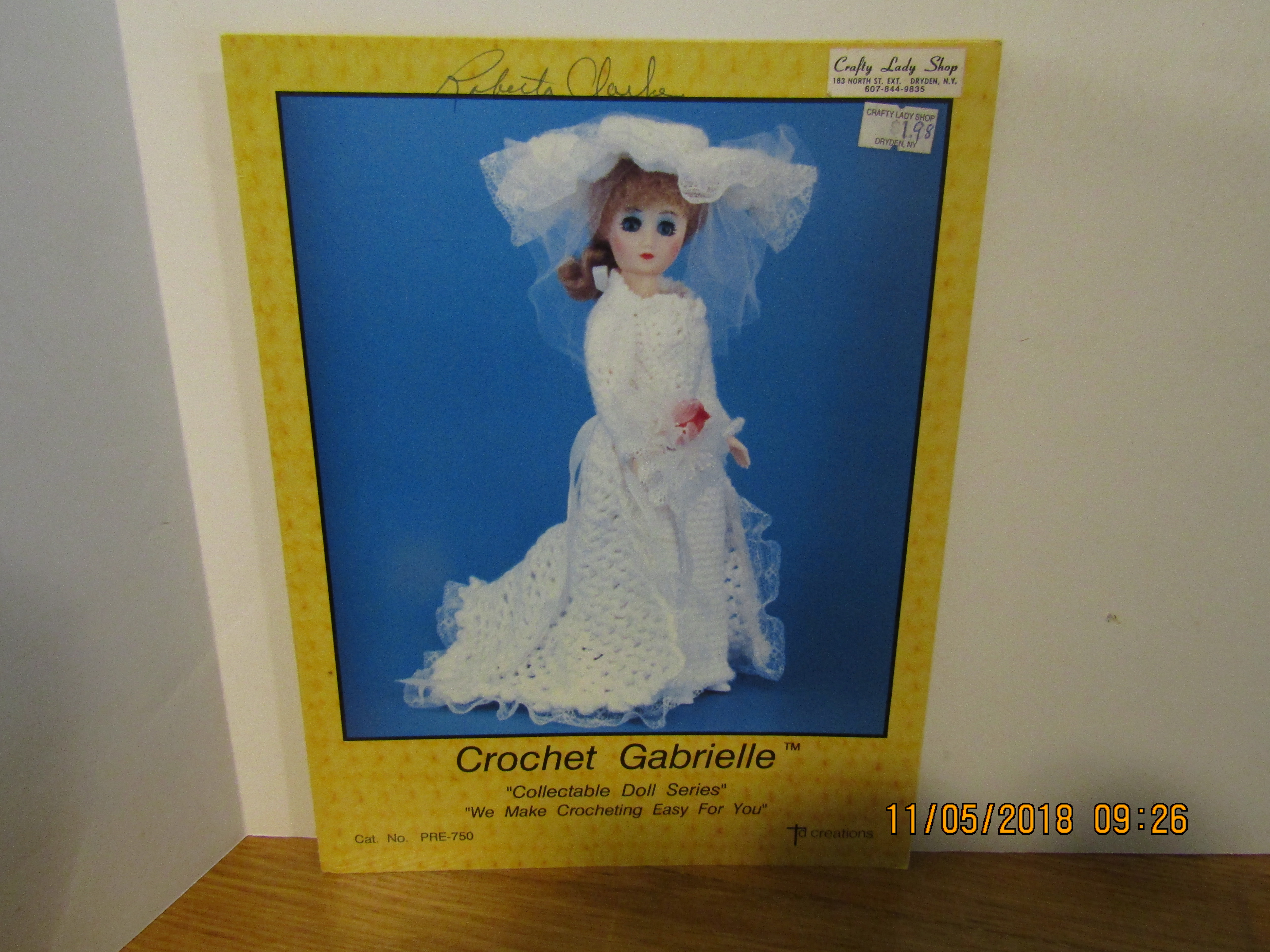 TD Creations  Book Crochet Doll Series Gabrielle #750