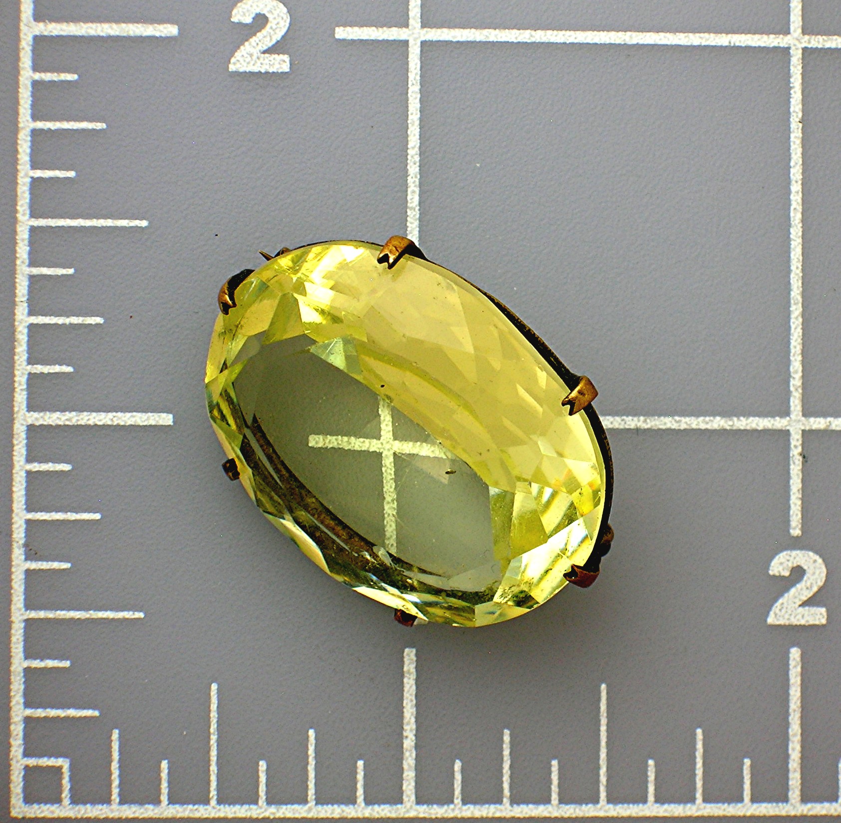 Cechoslovakia Citrine,Glass Brooch