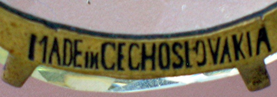 Cechoslovakia Citrine,Glass Brooch
