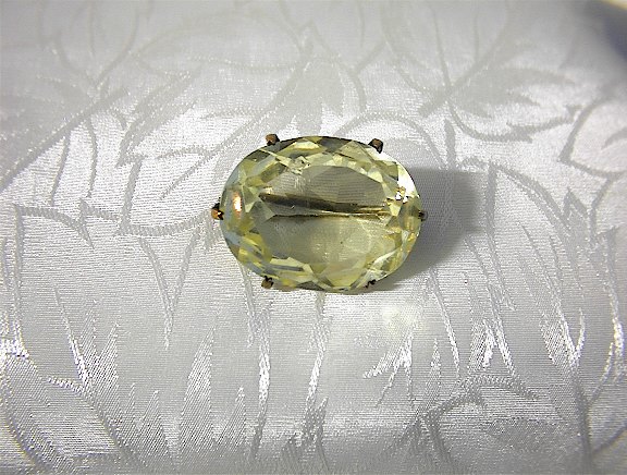 Cechoslovakia Citrine,Glass Brooch