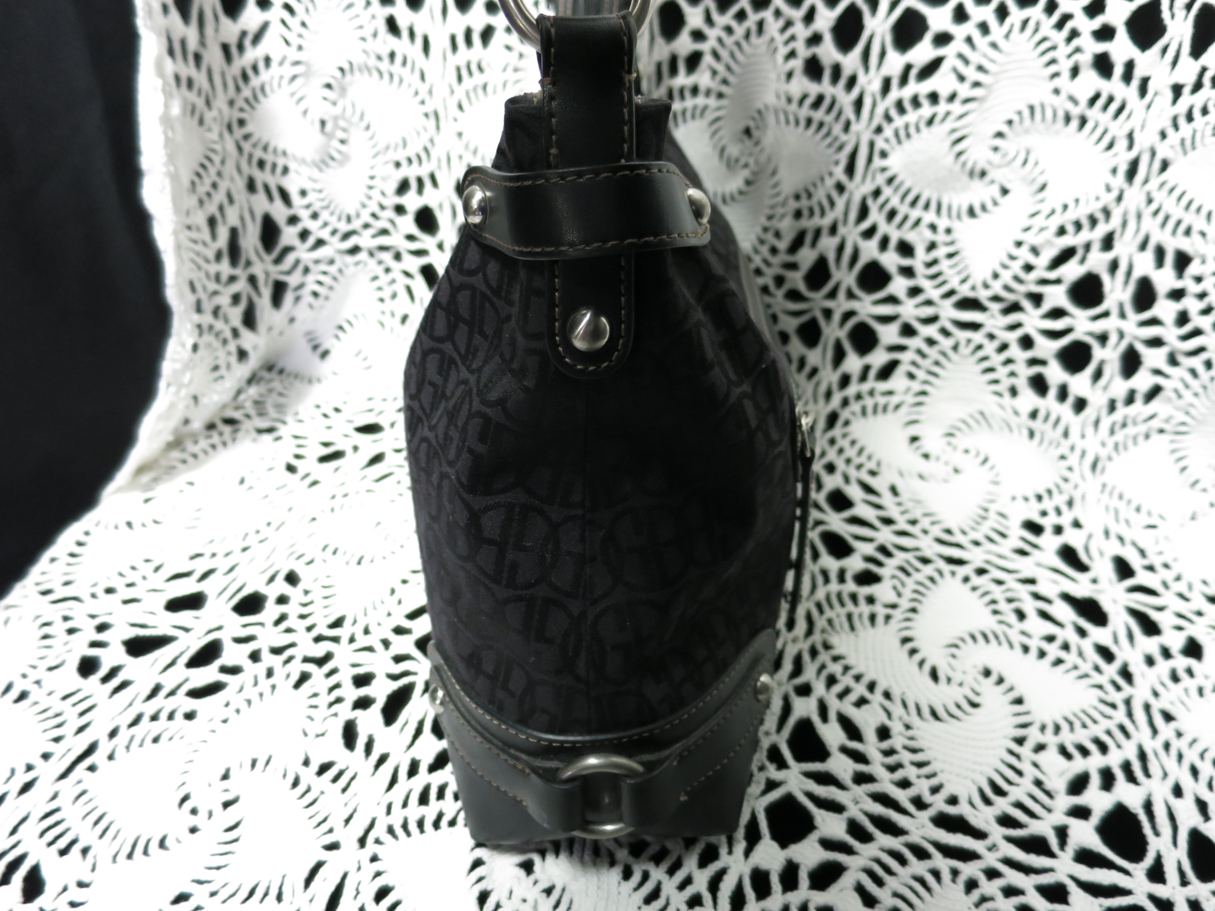 Giani Bernini Black Signature Fabric Hand Bag Purse