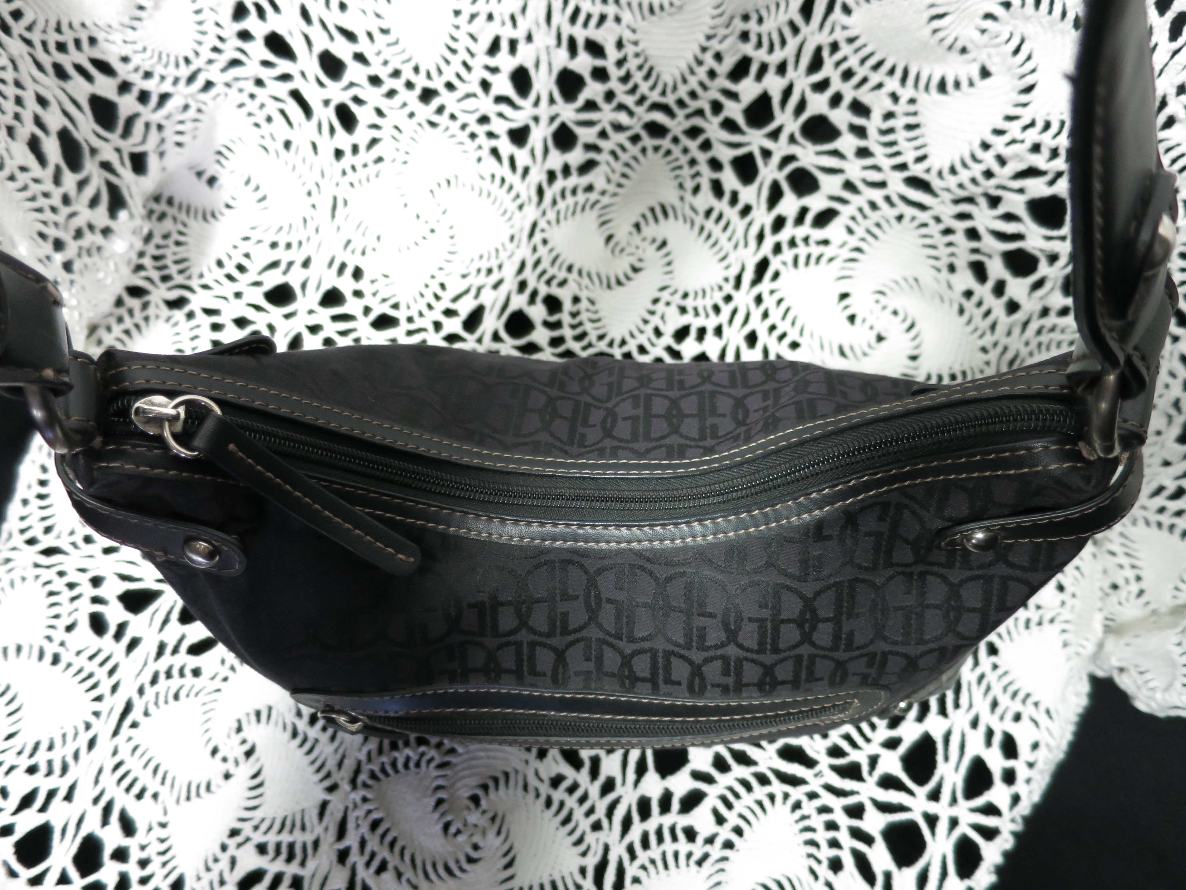 Giani Bernini Black Signature Fabric Hand Bag Purse
