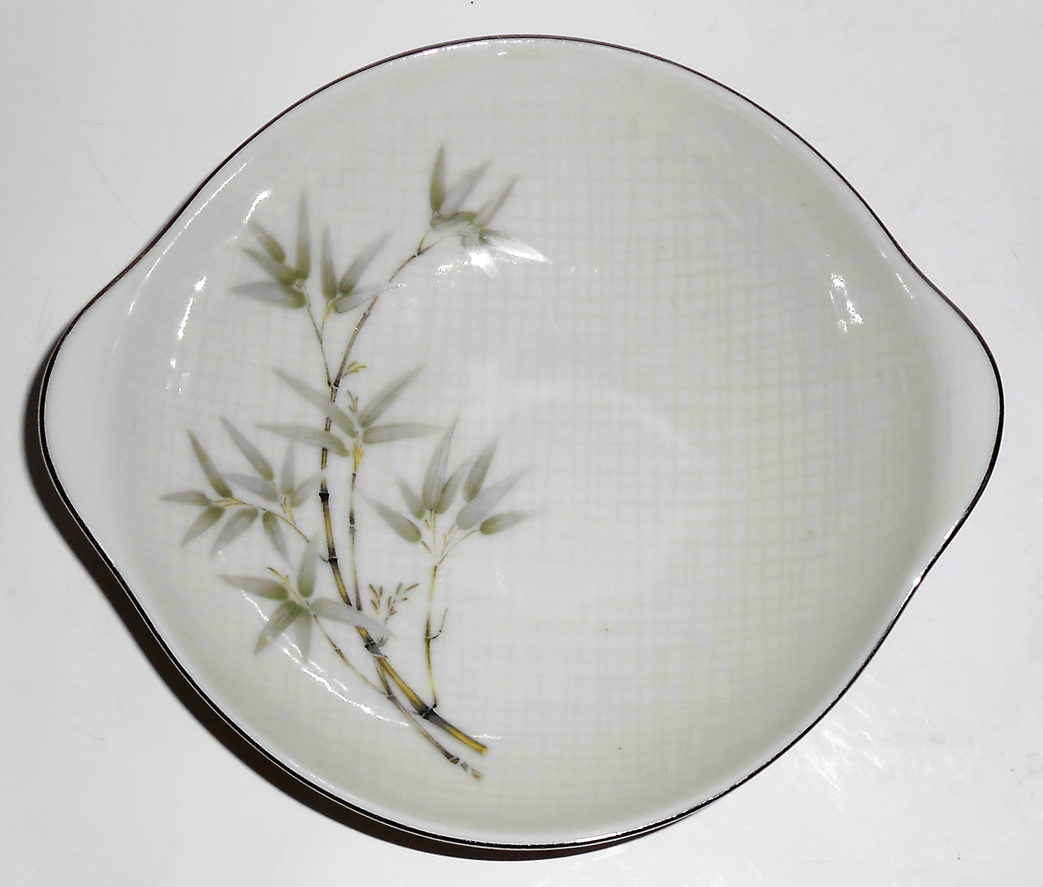 Seyei Porcelain China Textured Bamboo Tab Cereal Bowl