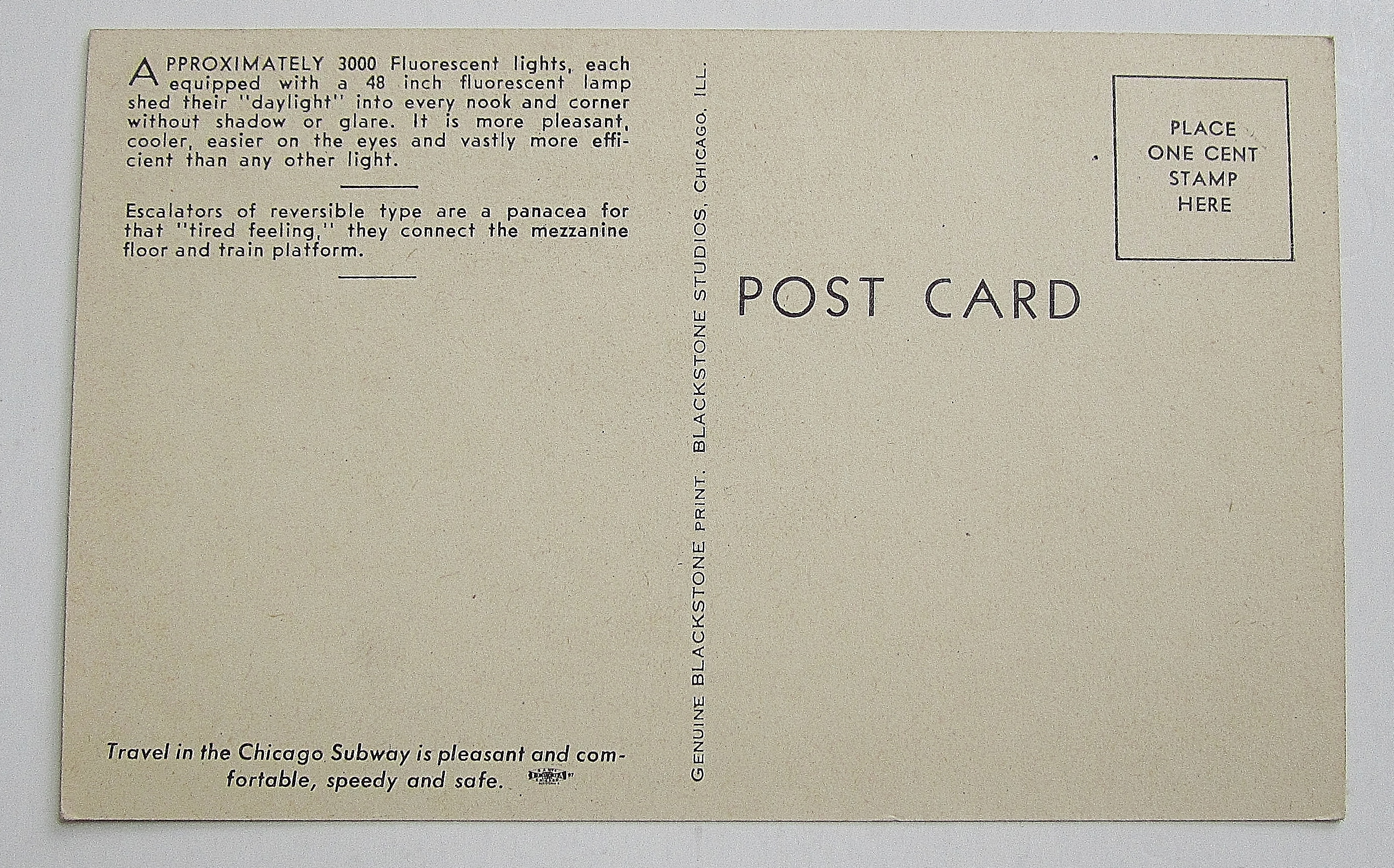 Center Platform In Downtown Chicago Area Postcard