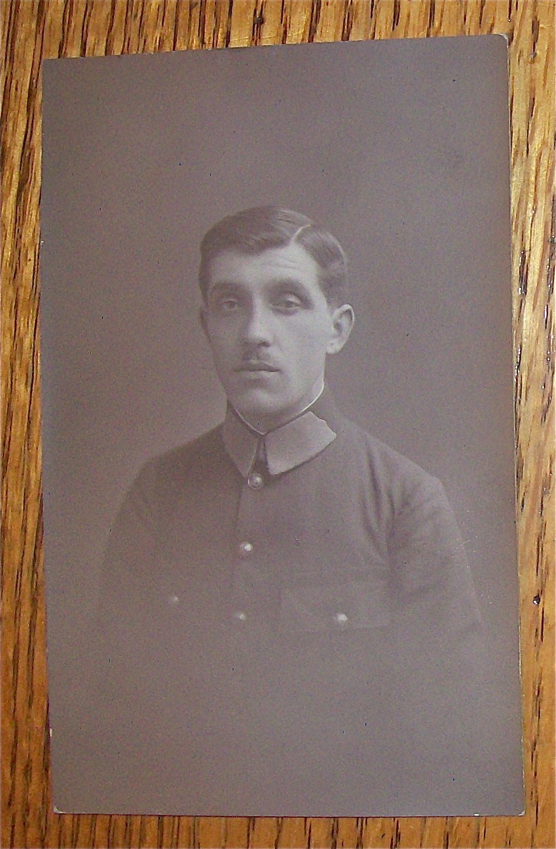 Military Man Posing Postcard