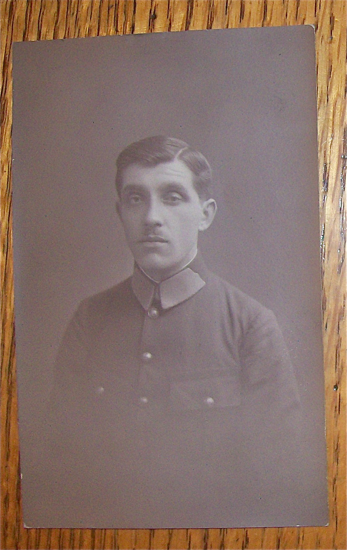 Military Man Posing Postcard