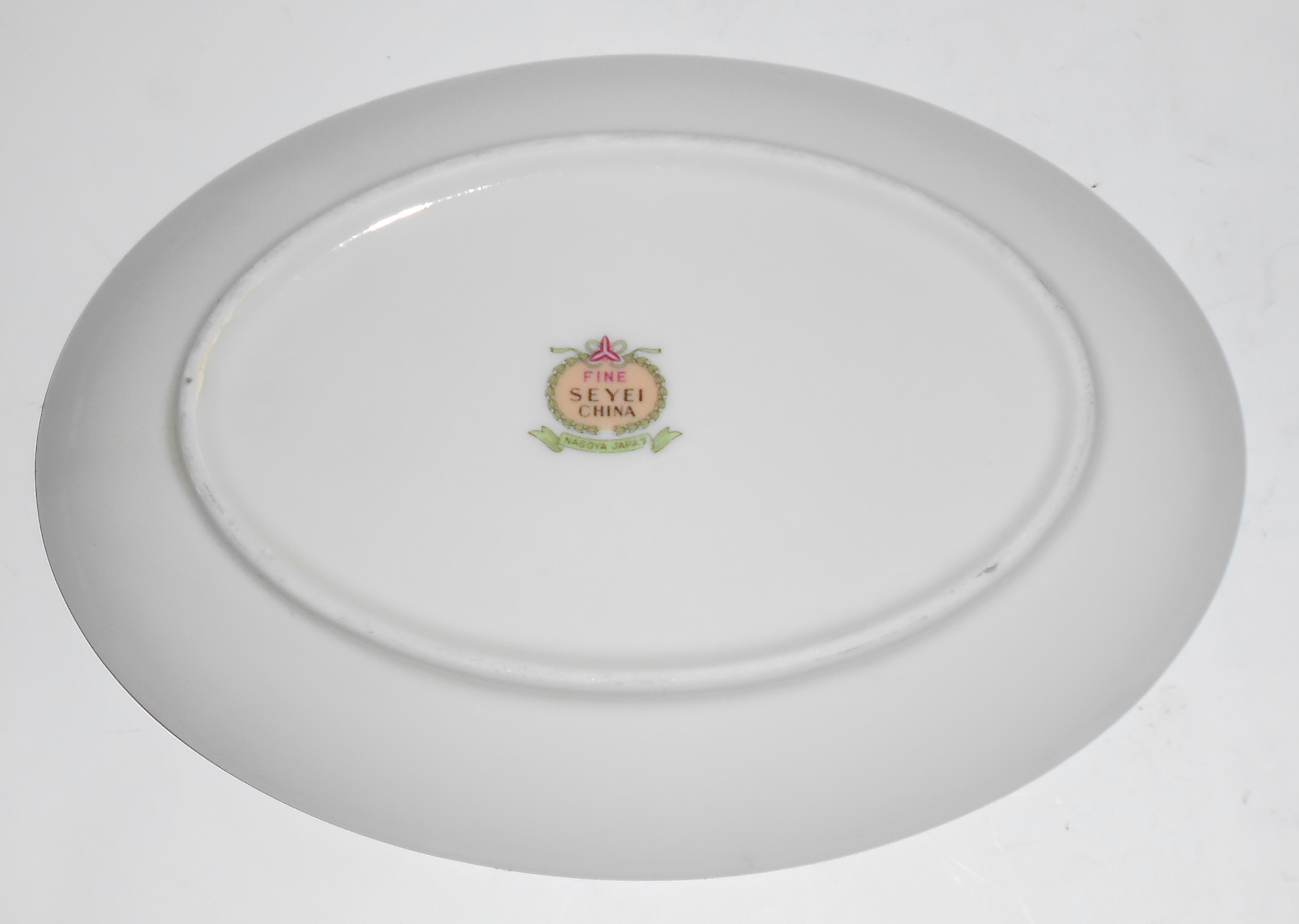 Seyei Porcelain China Textured Bamboo Oval Mini Platter