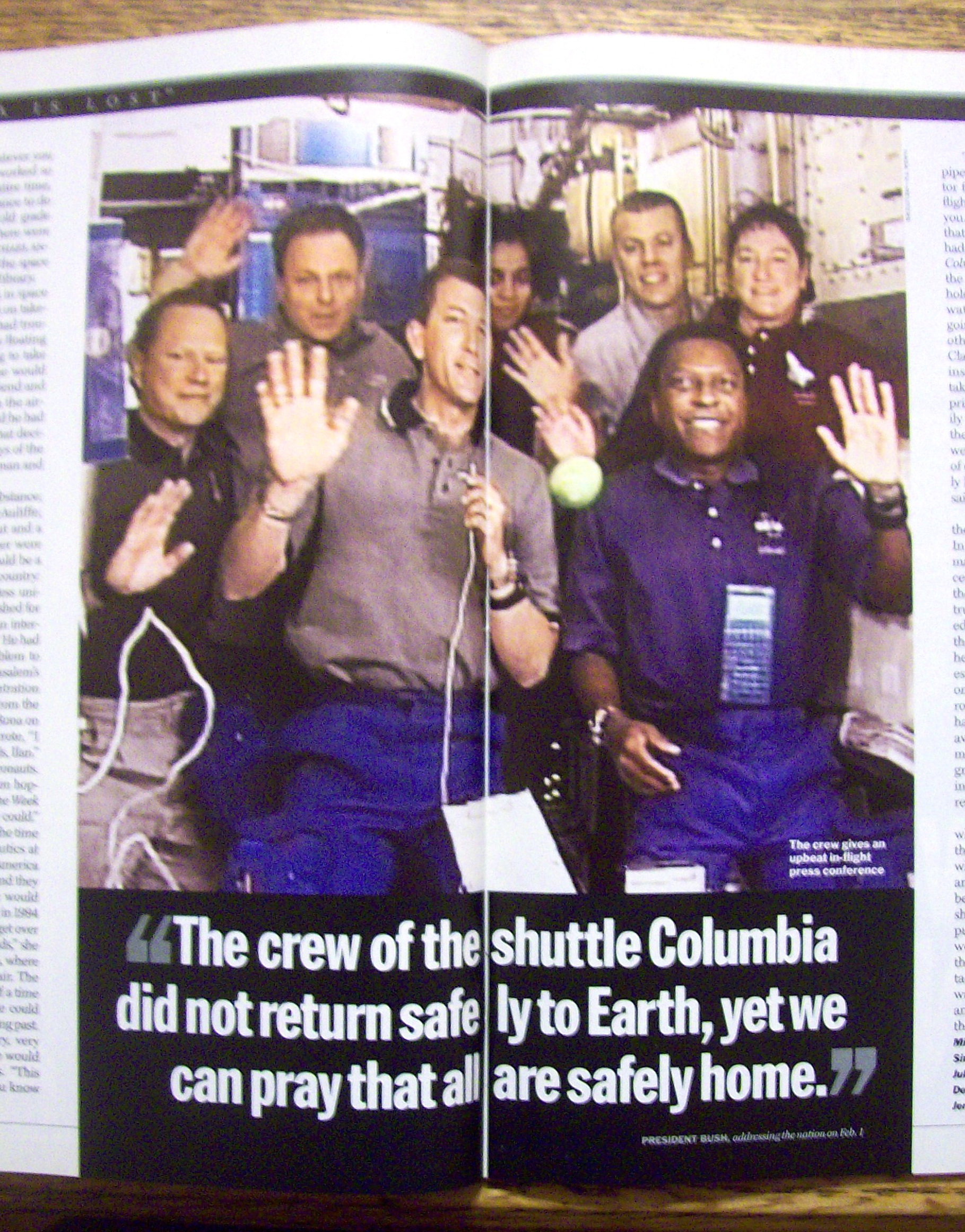 Time Magazine February 10, 2003 The Columbia Is Lost