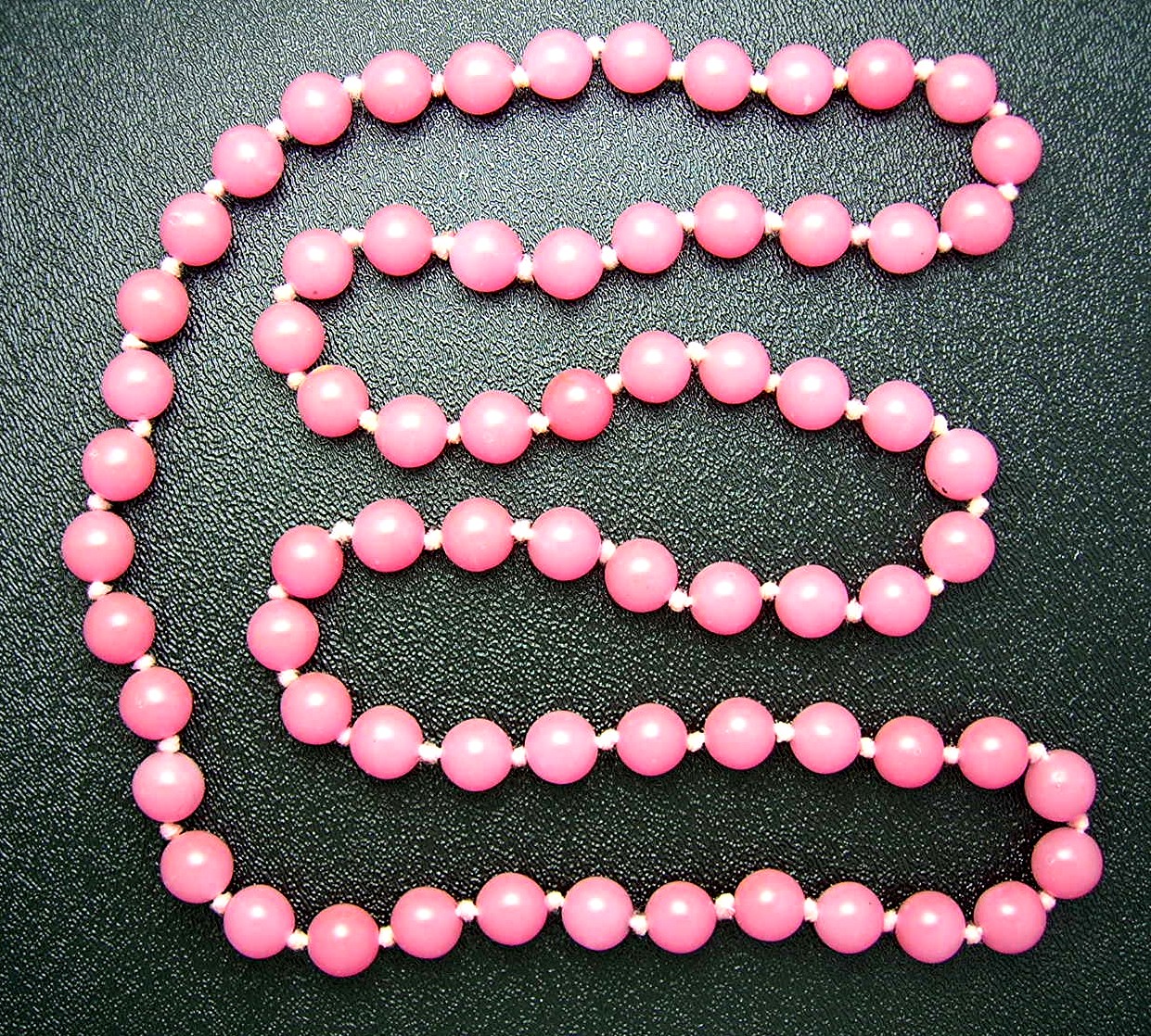 Rose Quartz 32 Inch Hand Knotted 9mm Bead Necklace