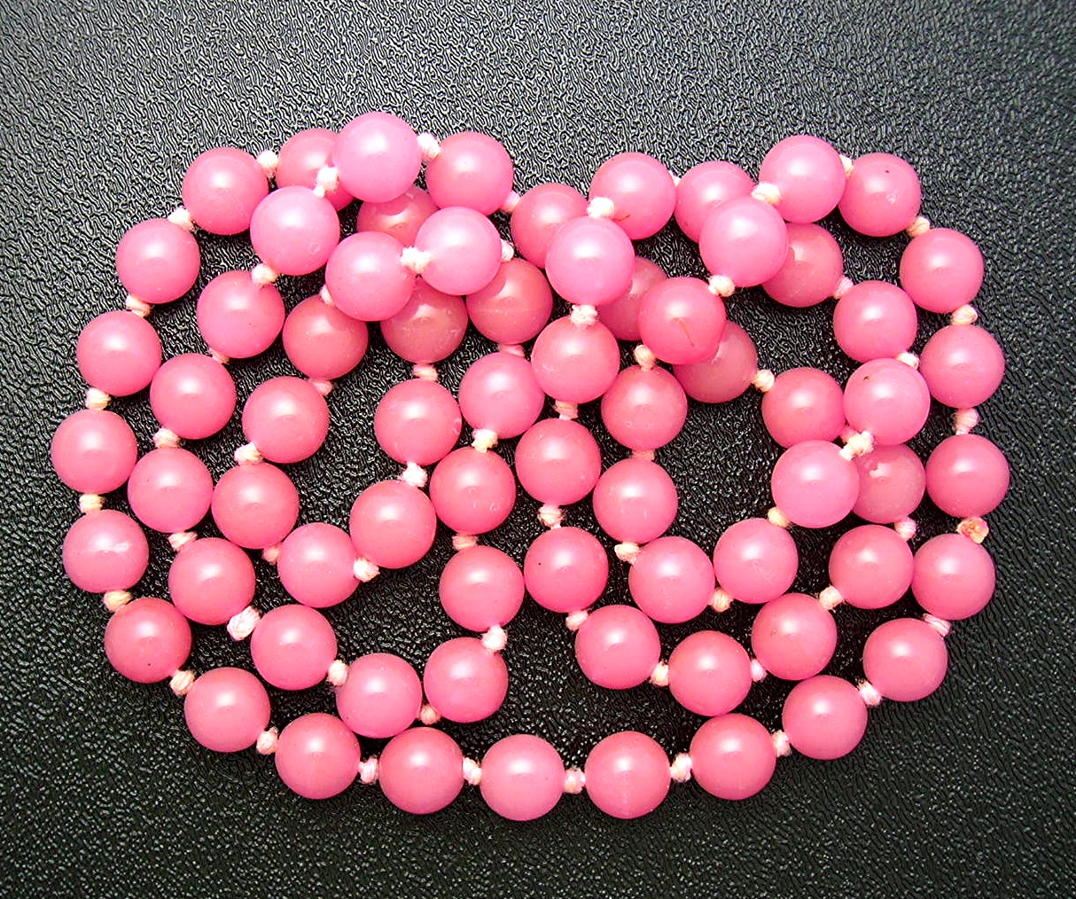 Rose Quartz 32 Inch Hand Knotted 9mm Bead Necklace