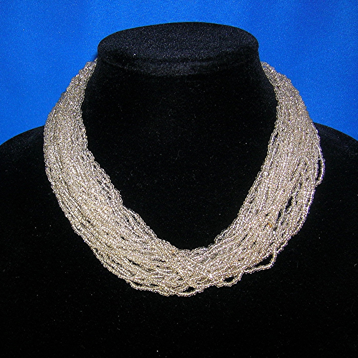18 Inch 30 Strand Glass Bead Necklace