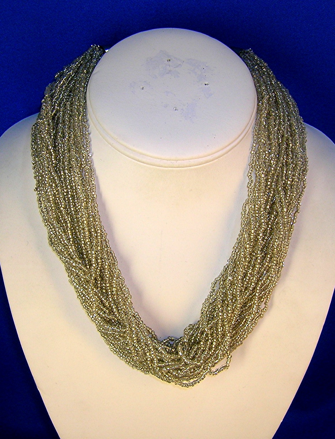 18 Inch 30 Strand Glass Bead Necklace