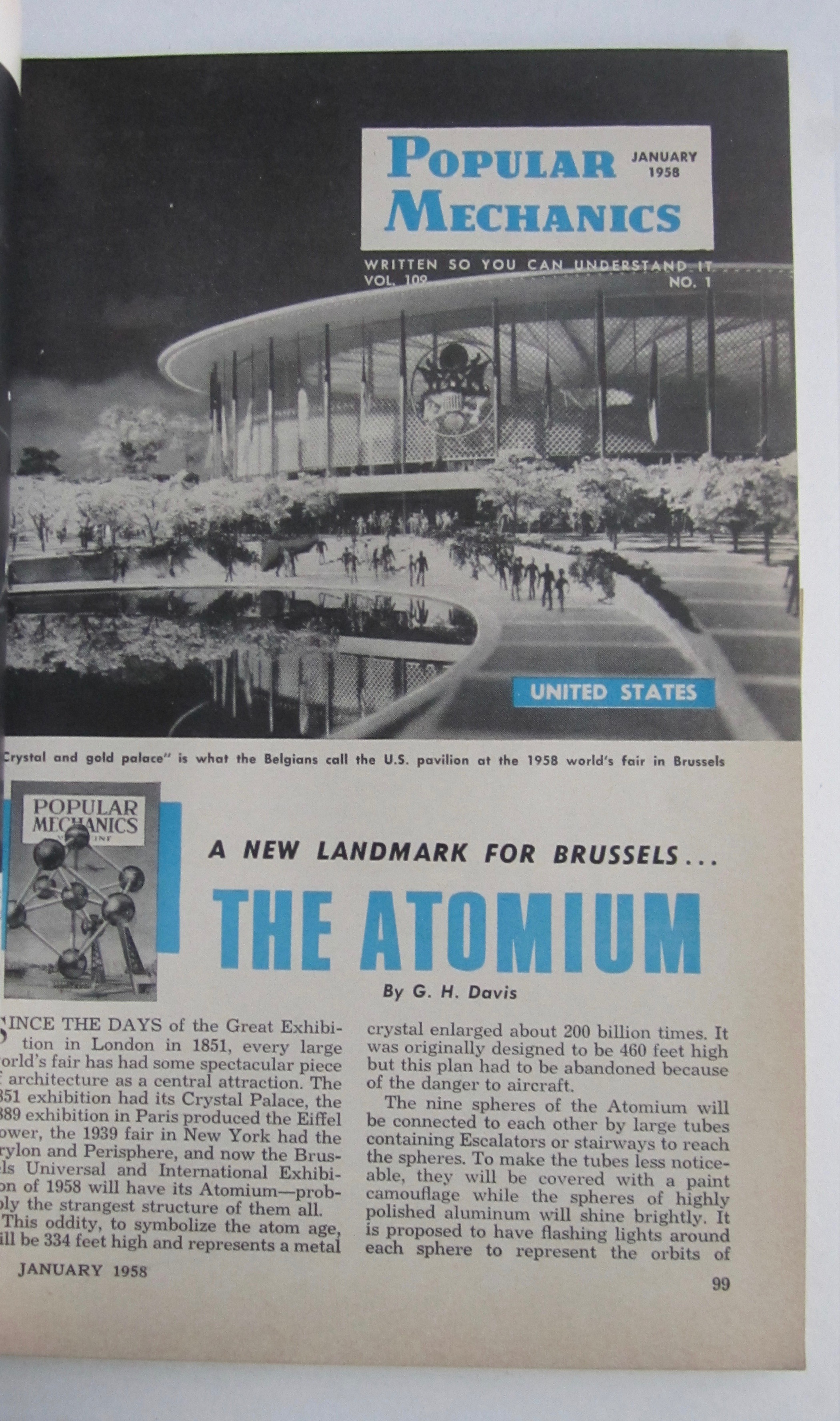 Popular Mechanics-January 1958-Belgium's Atomium