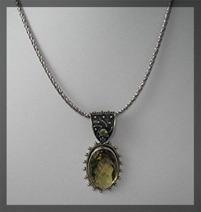 Sterling Silver Lemon Citrine Pendant
