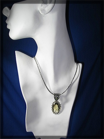 Sterling Silver Lemon Citrine Pendant