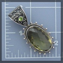 Sterling Silver Lemon Citrine Pendant