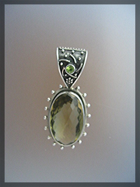 Sterling Silver Lemon Citrine Pendant