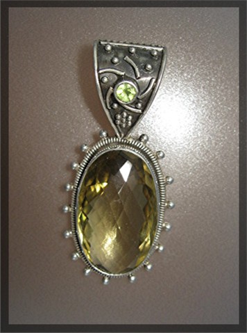 Sterling Silver Lemon Citrine Pendant