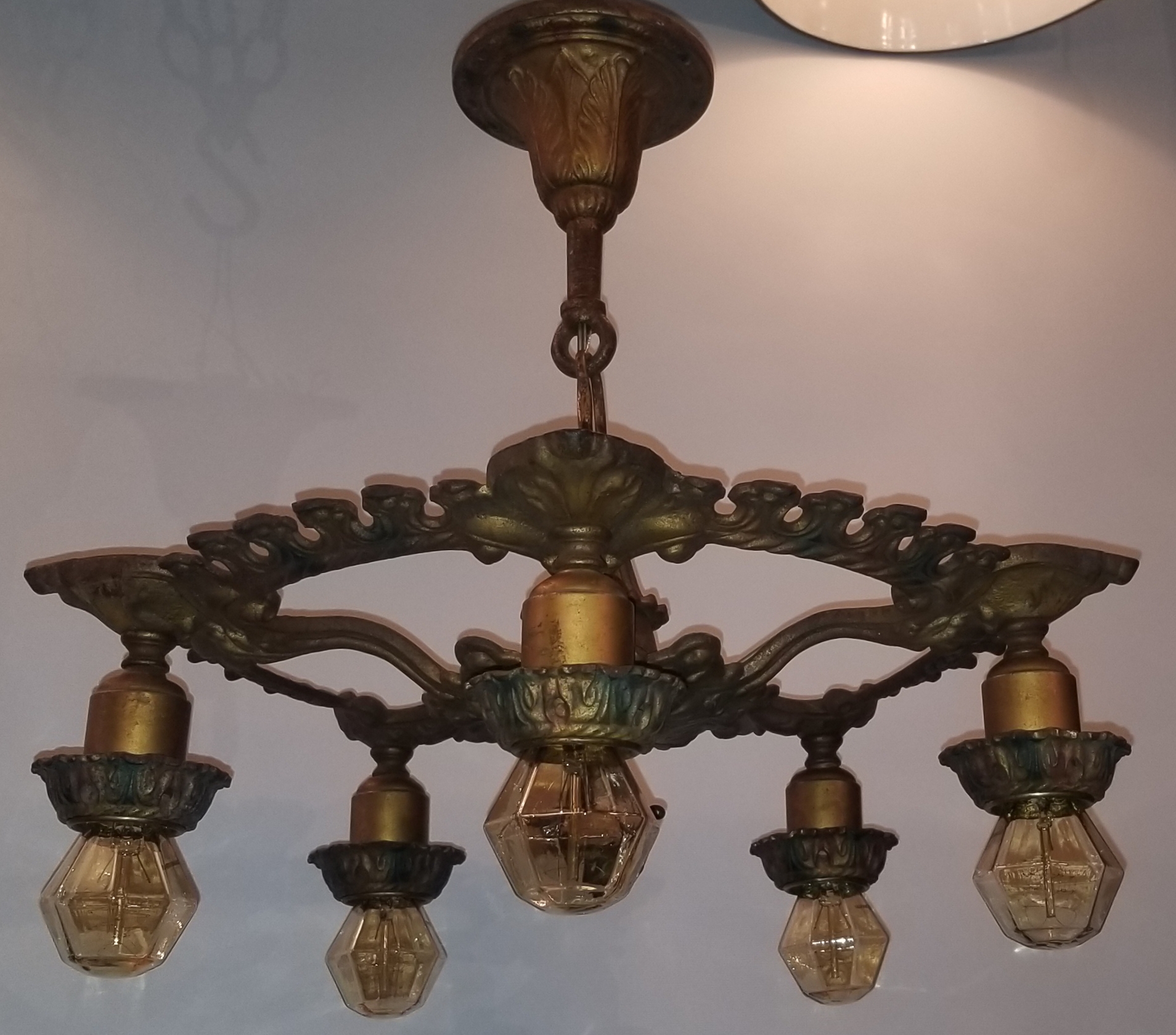 Classic light fixture w/ Edison bulbs  #3830