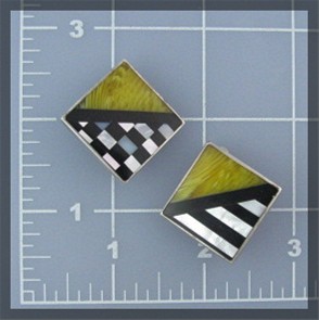 Baltic Amber Jet Sterling Silver JUDITH YOUNG  Earrings