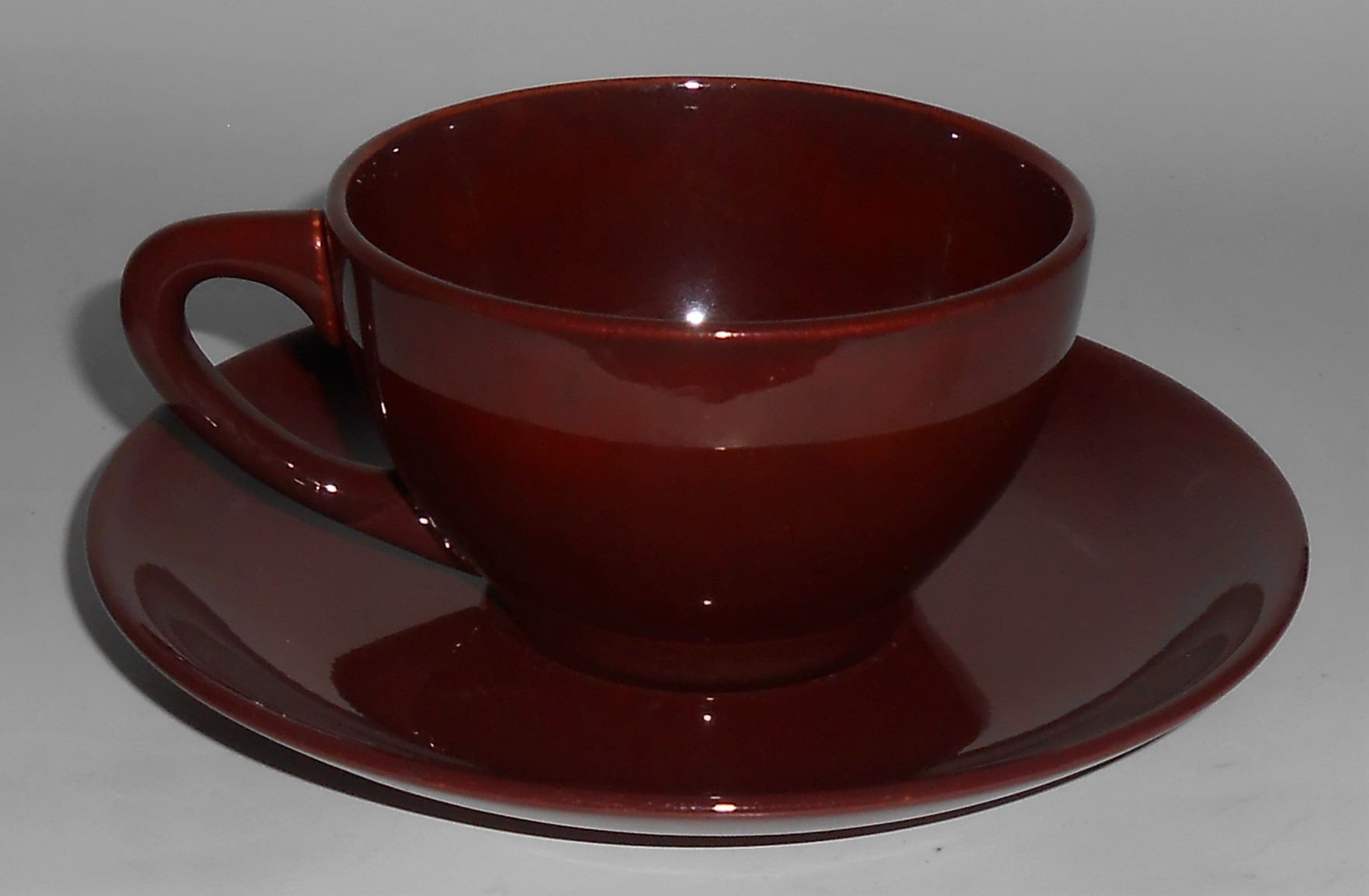 Franciscan Pottery Catalina Rancho Red/Brown Cup & Sau