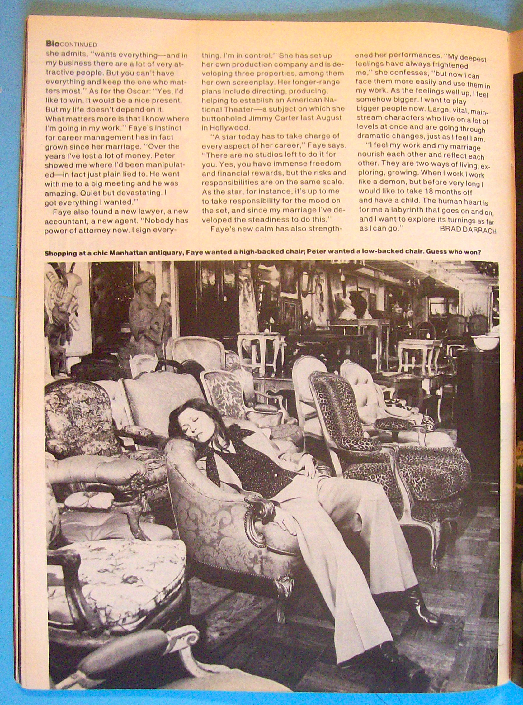 People Magazine March 28, 1977 Faye Dunaway