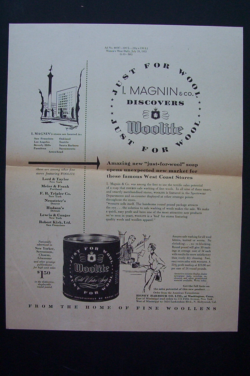 1953 Woolite Cold Water Soap with