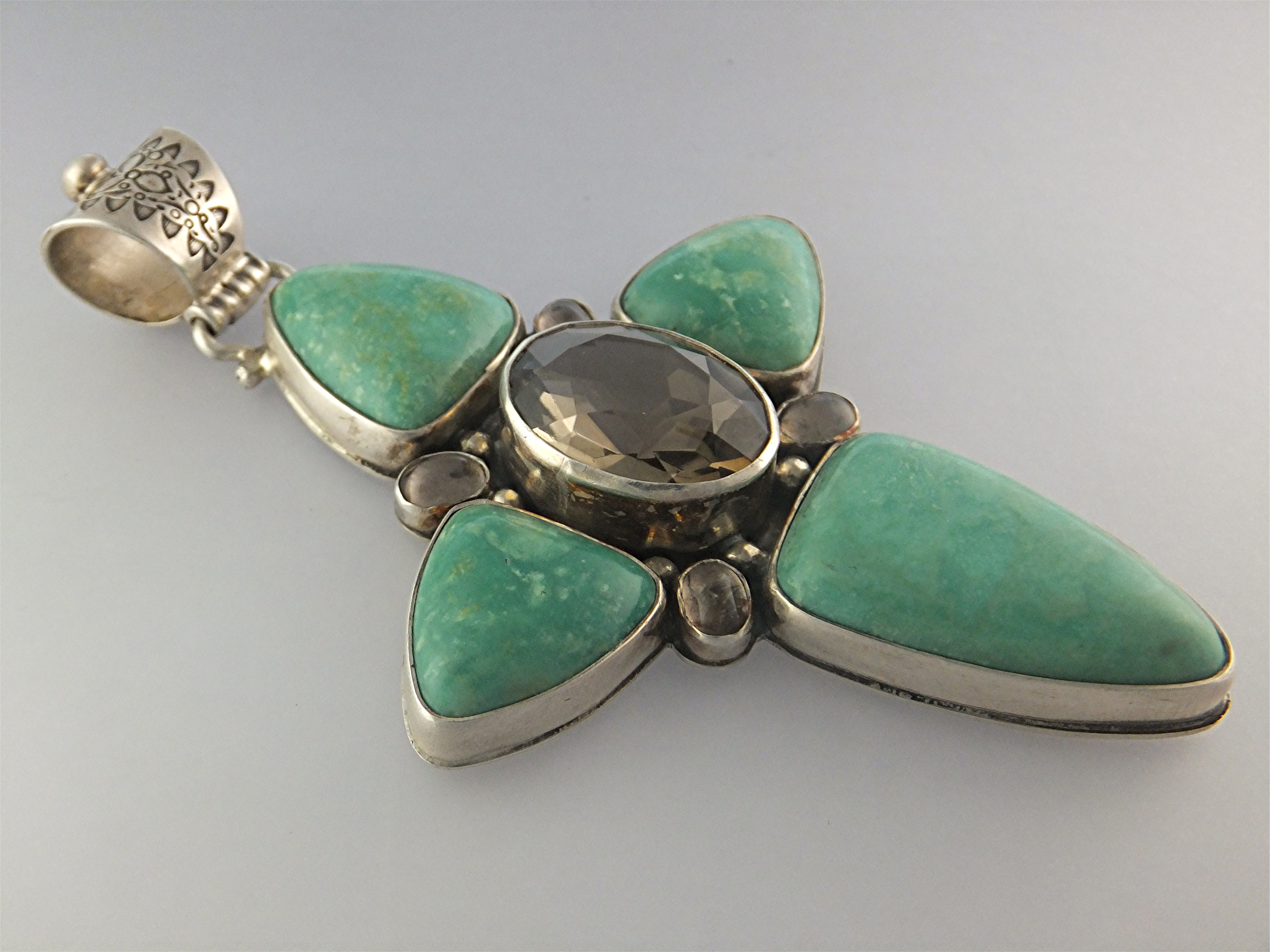 David Troutman Kingman Turquise Citrine Sterling Silver