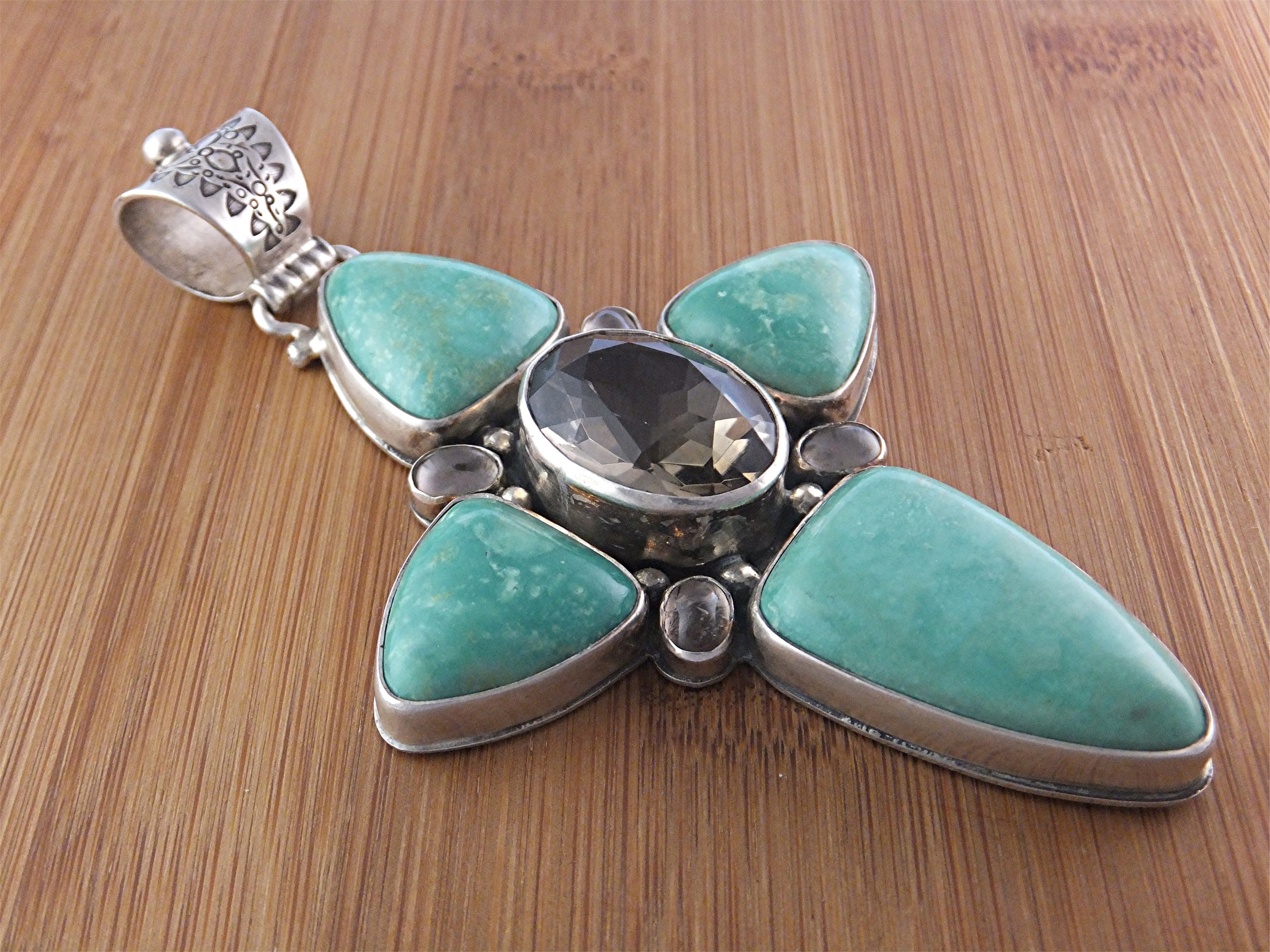 David Troutman Kingman Turquise Citrine Sterling Silver