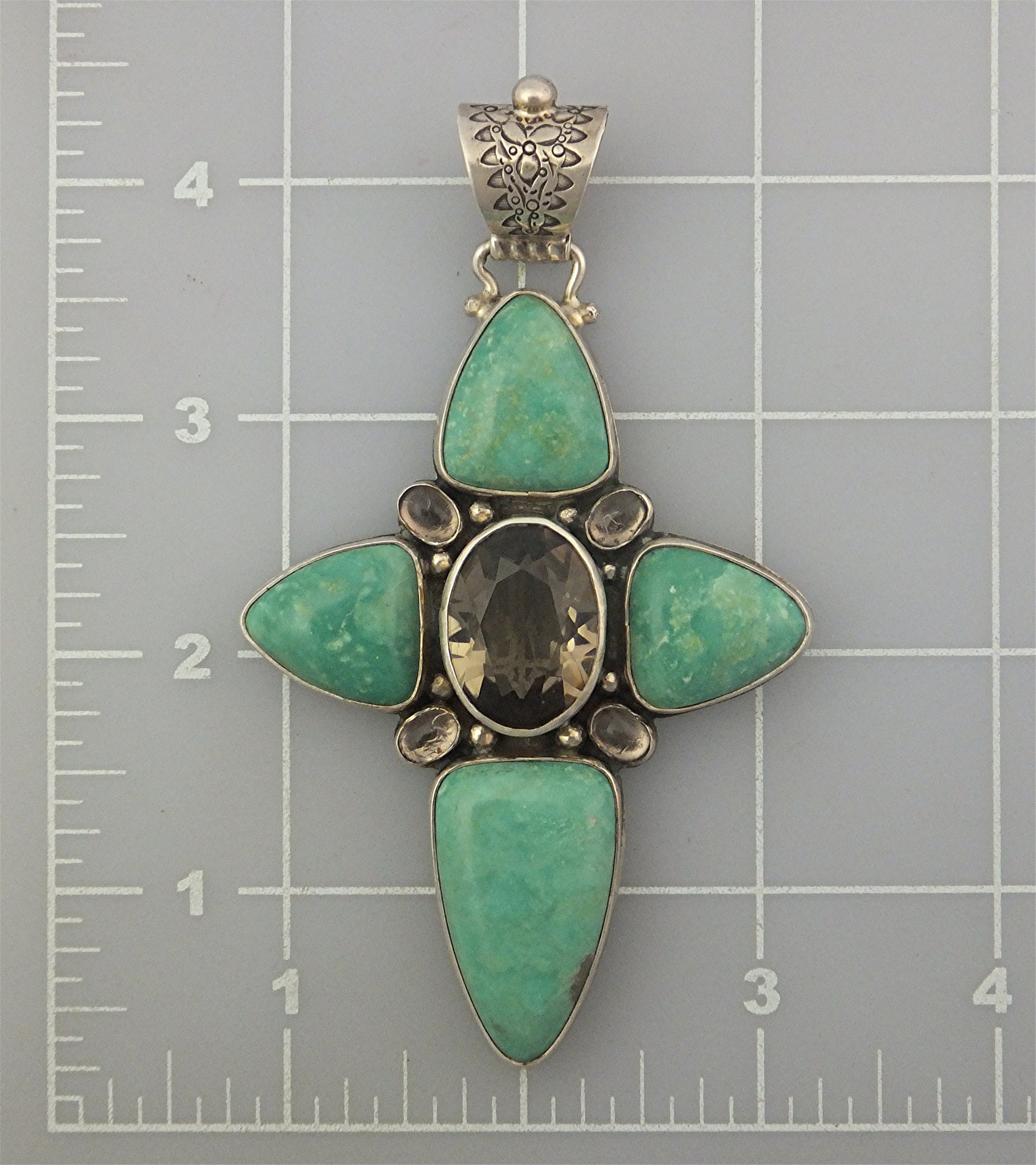 David Troutman Kingman Turquise Citrine Sterling Silver