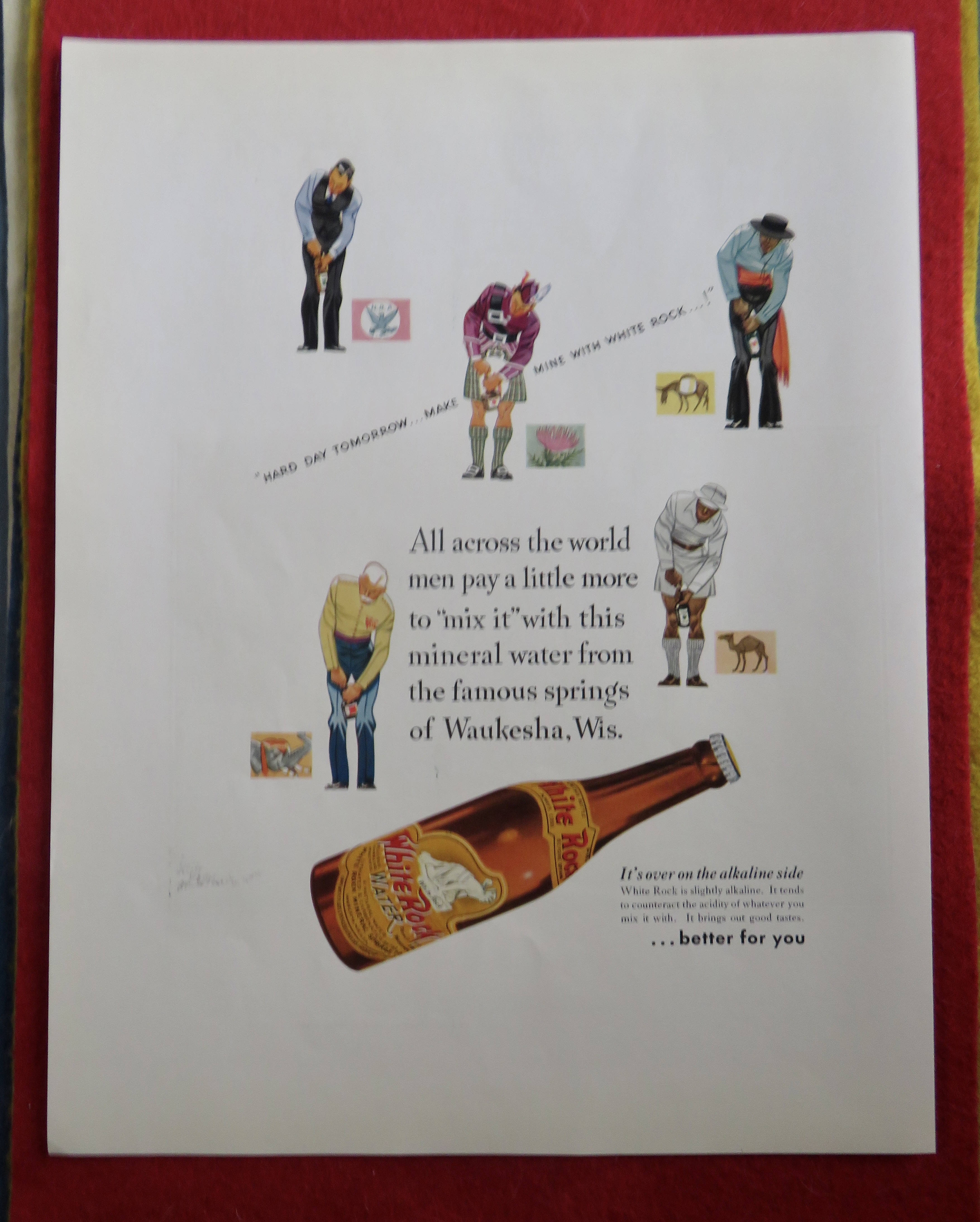 1934 White Rock Mineral Water with 5 Different Men