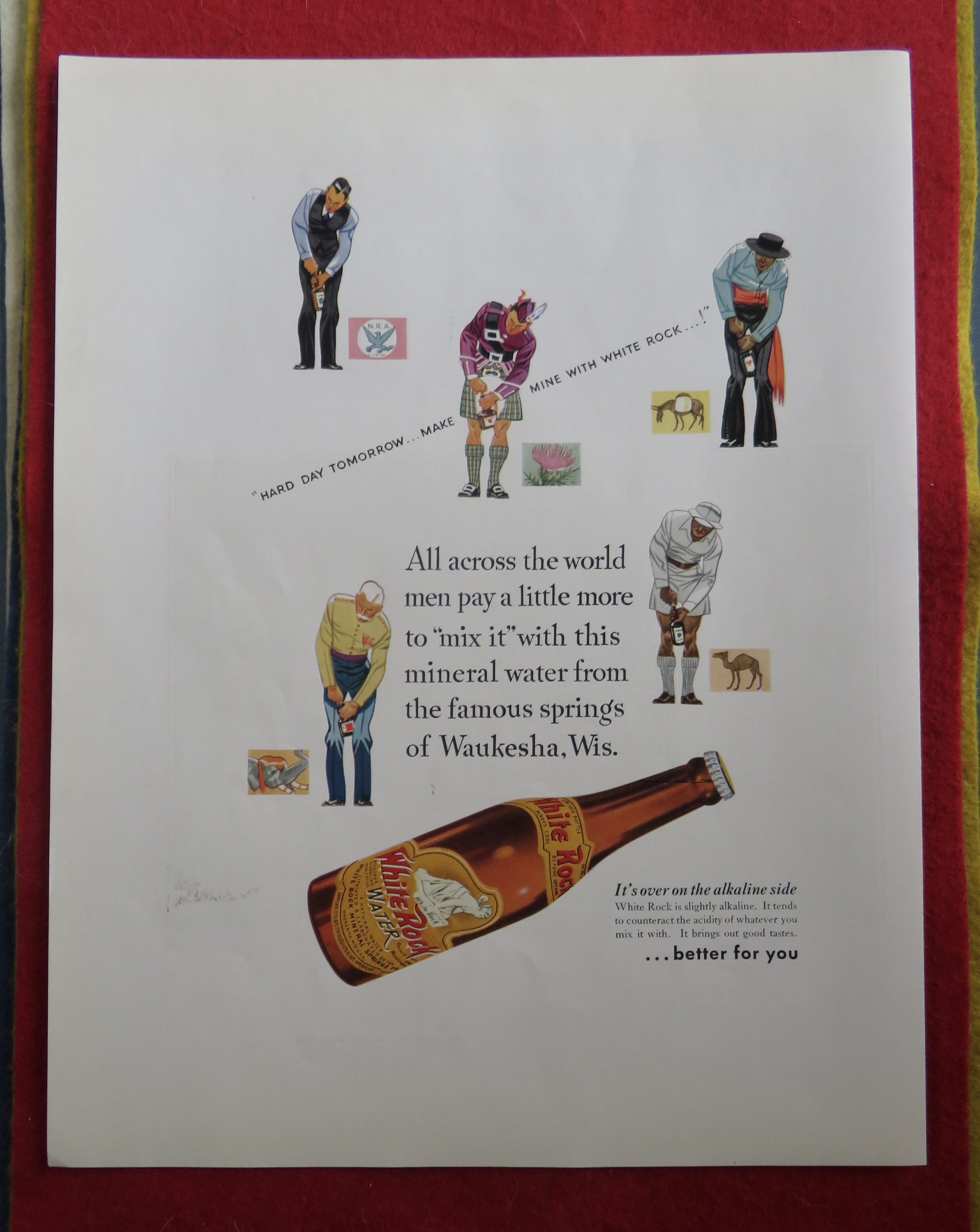 1934 White Rock Mineral Water with 5 Different Men