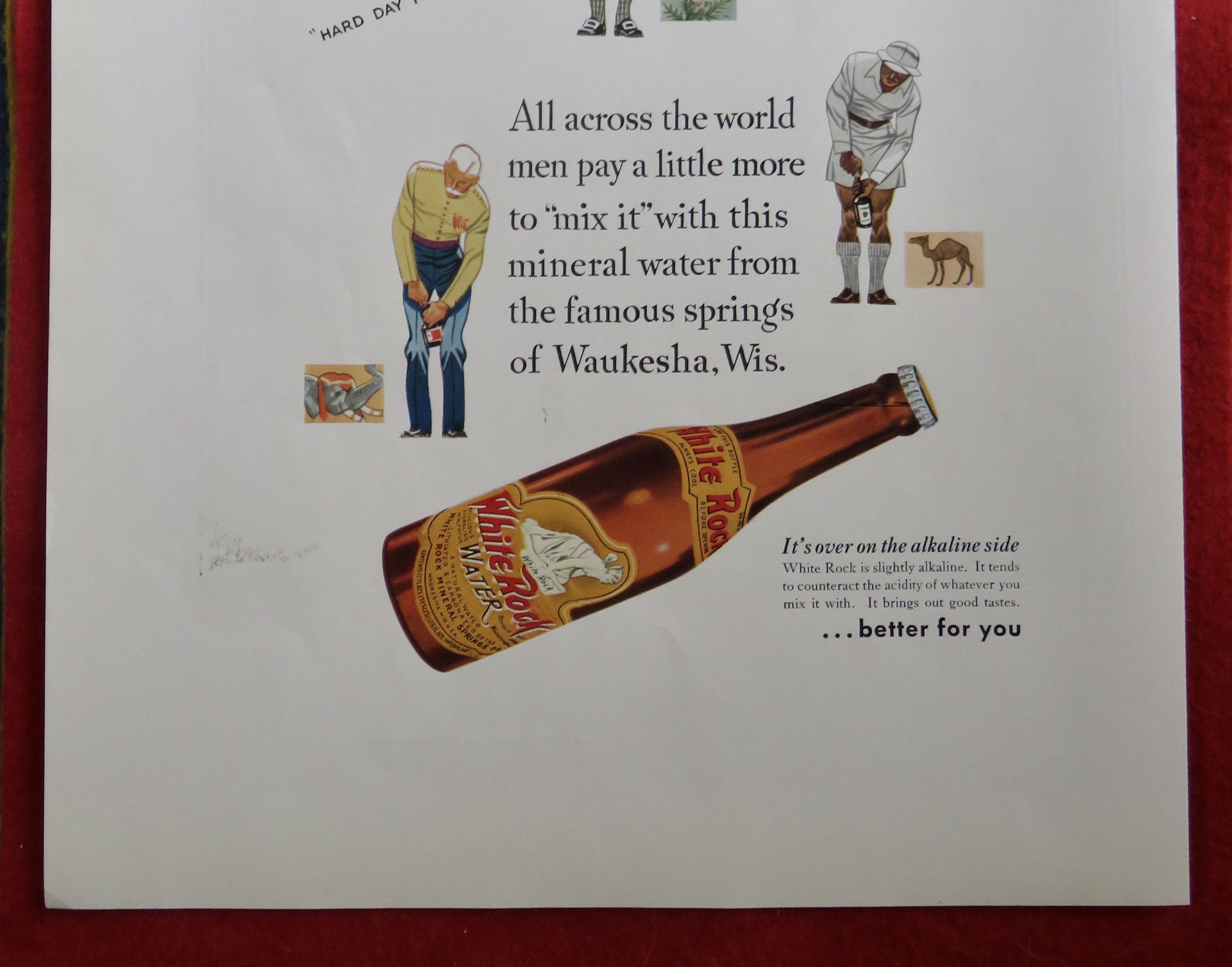 1934 White Rock Mineral Water with 5 Different Men