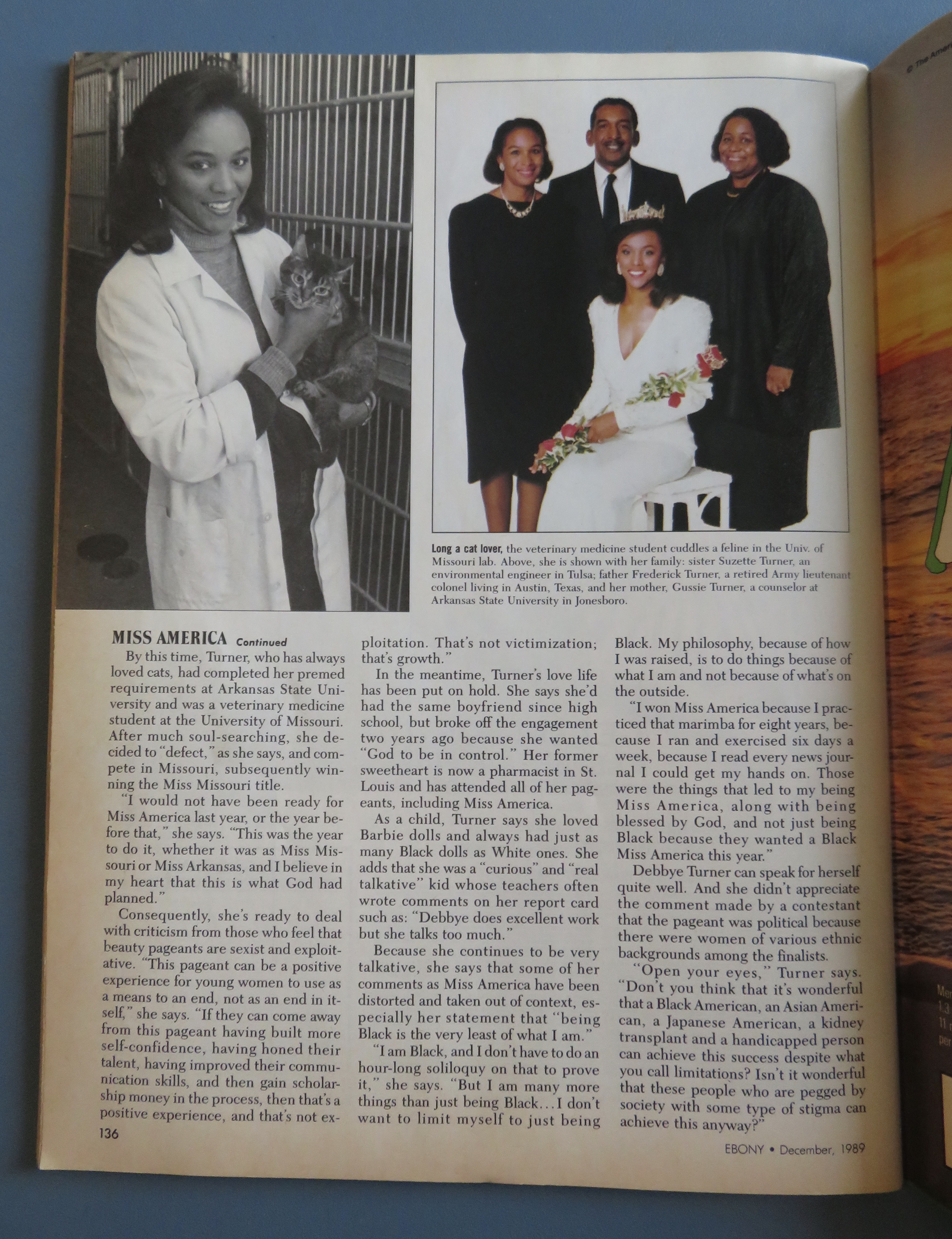 Ebony Magazine December 1989 Miss America