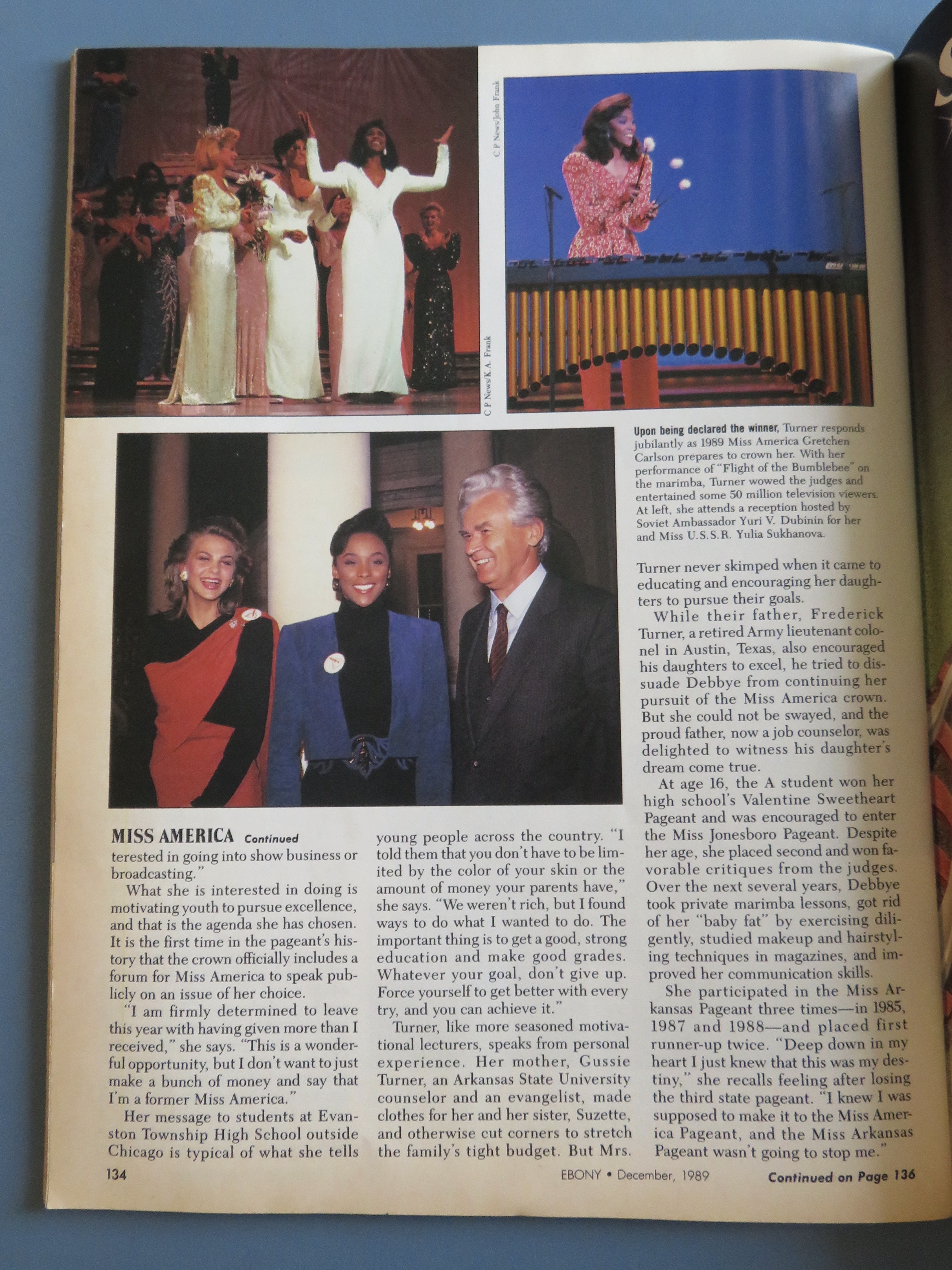 Ebony Magazine December 1989 Miss America