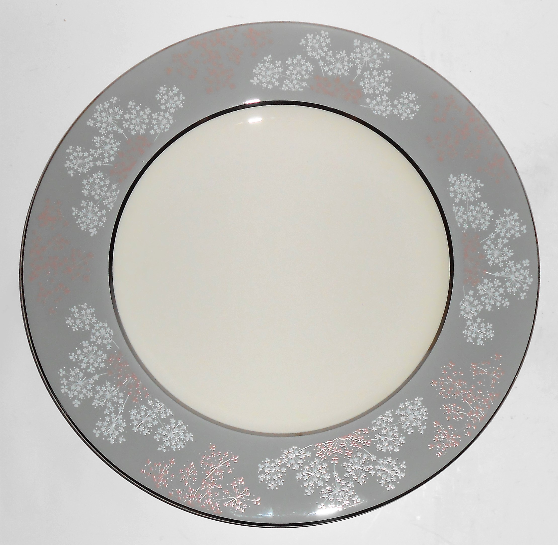 Castleton Fine China Lace Platinum Dinner Plate