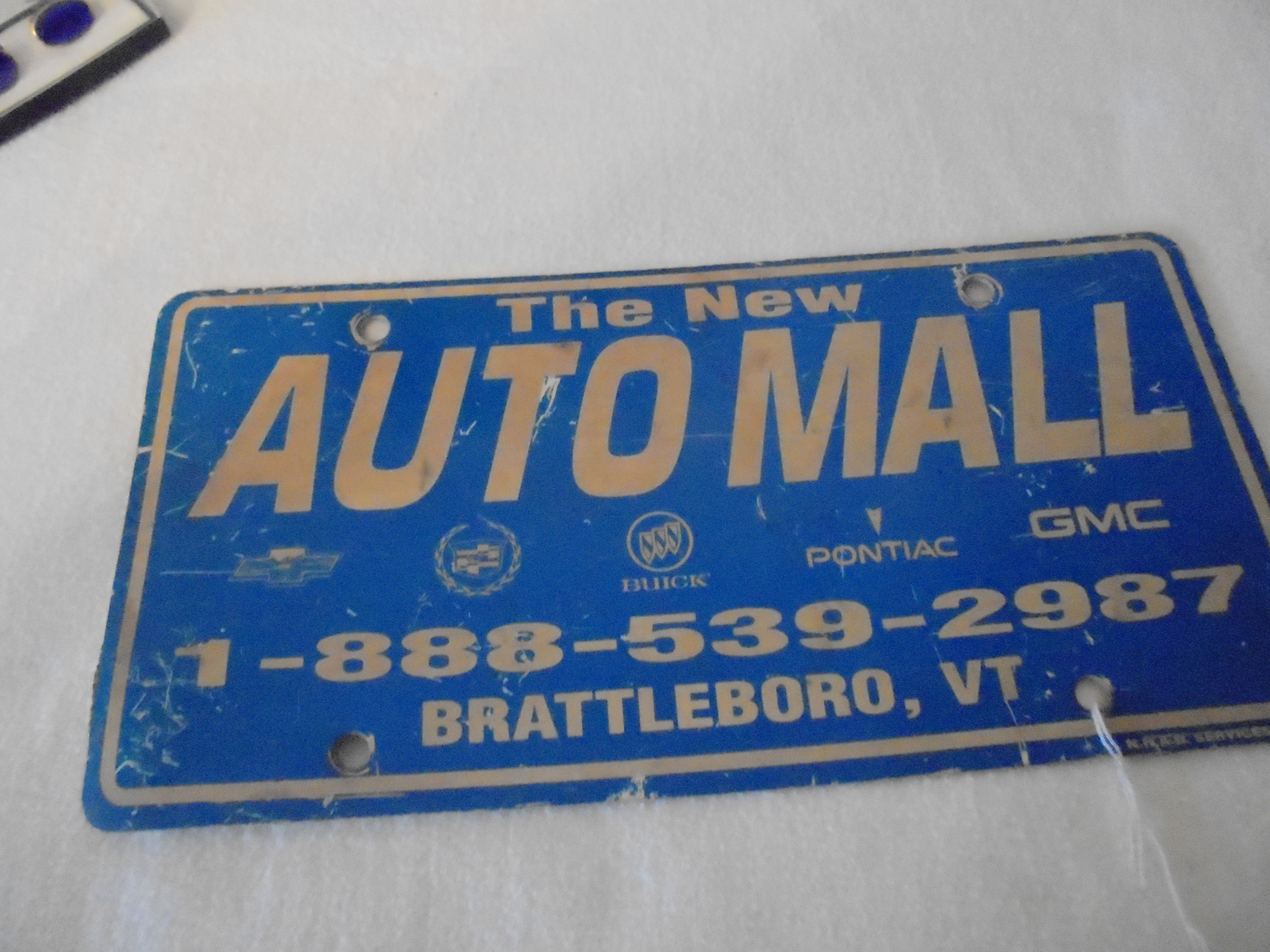 Auto Mall License Plate Advertising