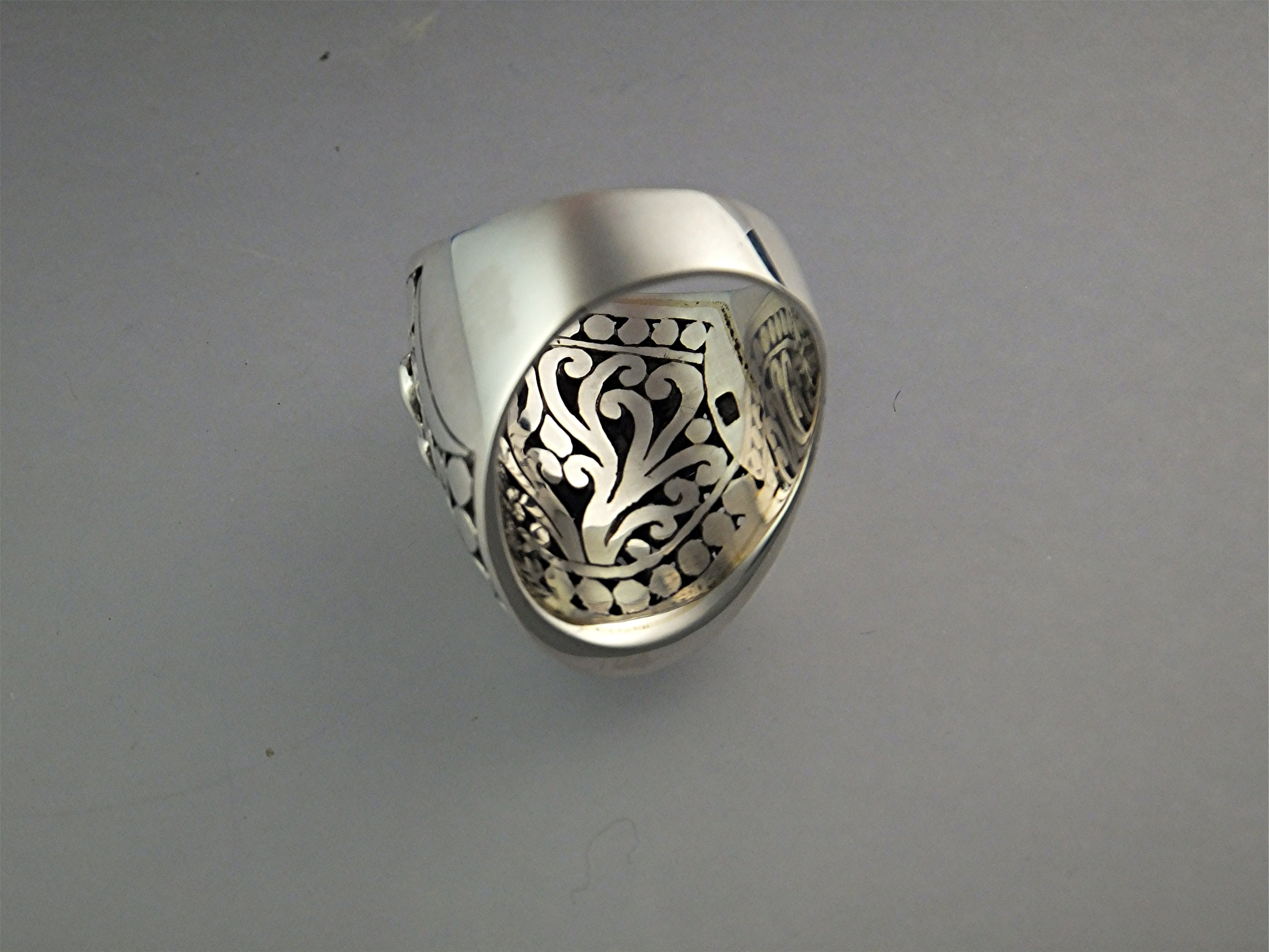 Ring Sterling Silver Dots and Dragonfly