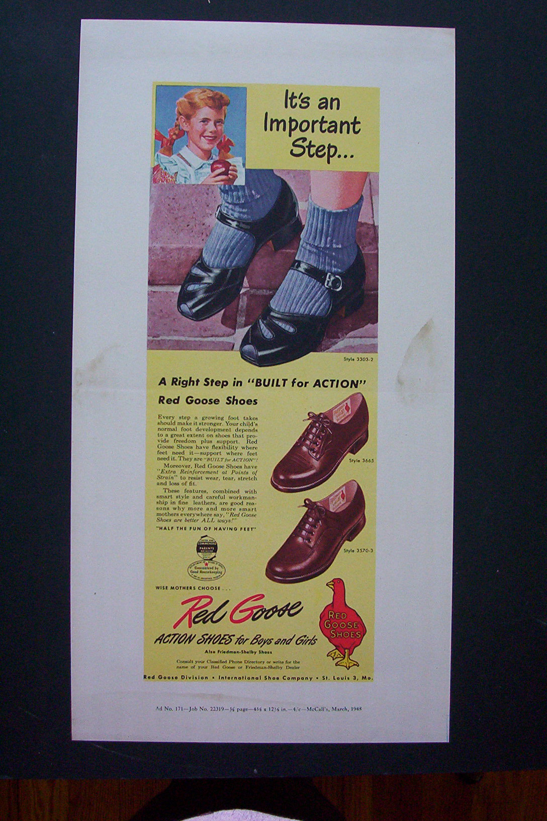 1948 Red Goose Shoes with 3 Different Styles of shoes