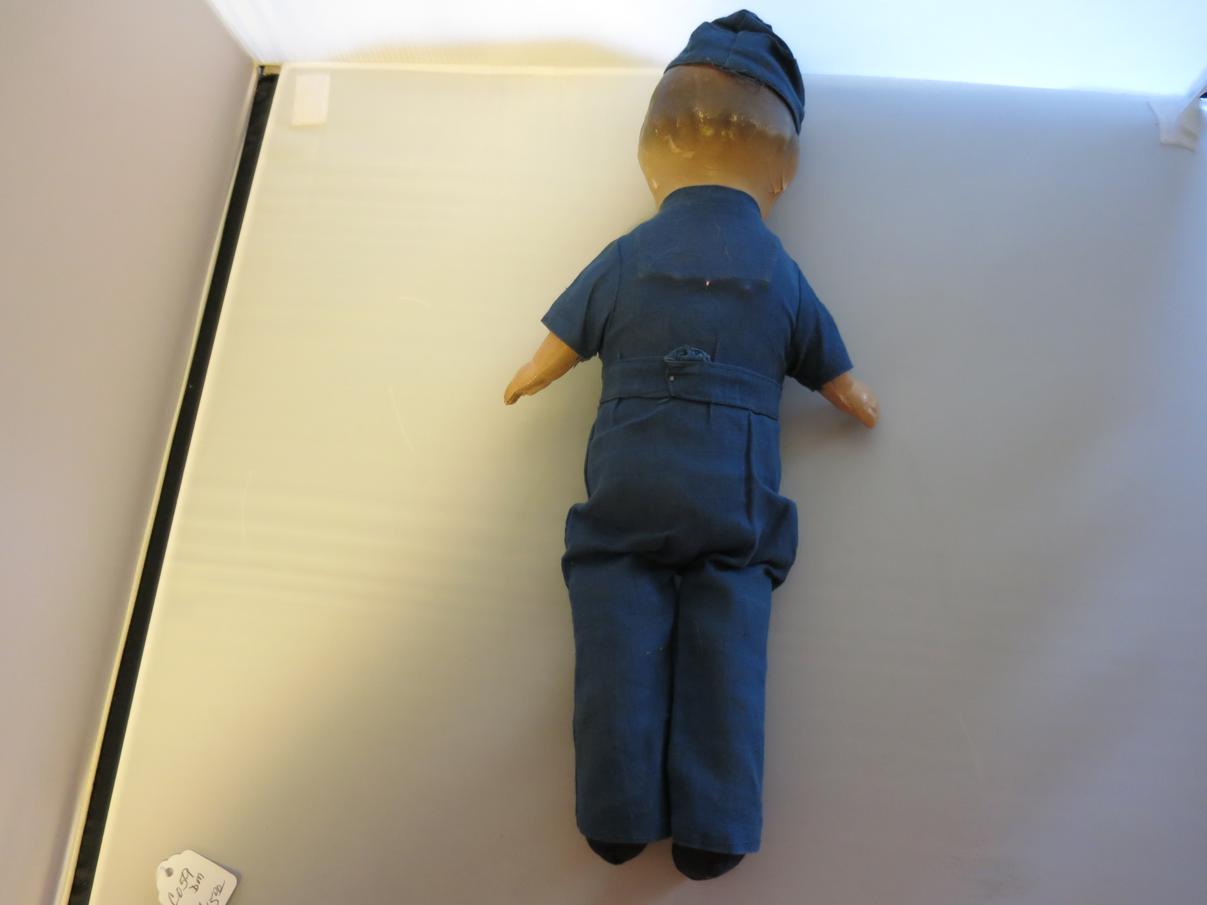 Composition Soldier Doll in Uniform World War 2 Era