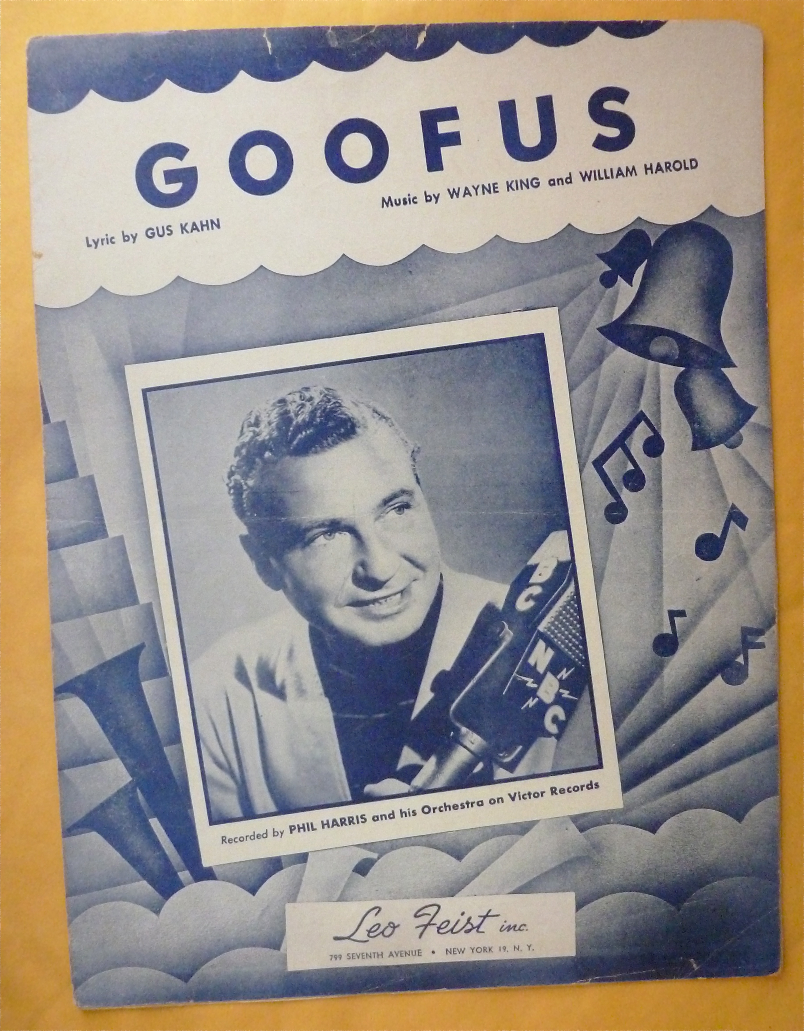 Sheet Music For 1930 Goofus (Phil Harris Cover)