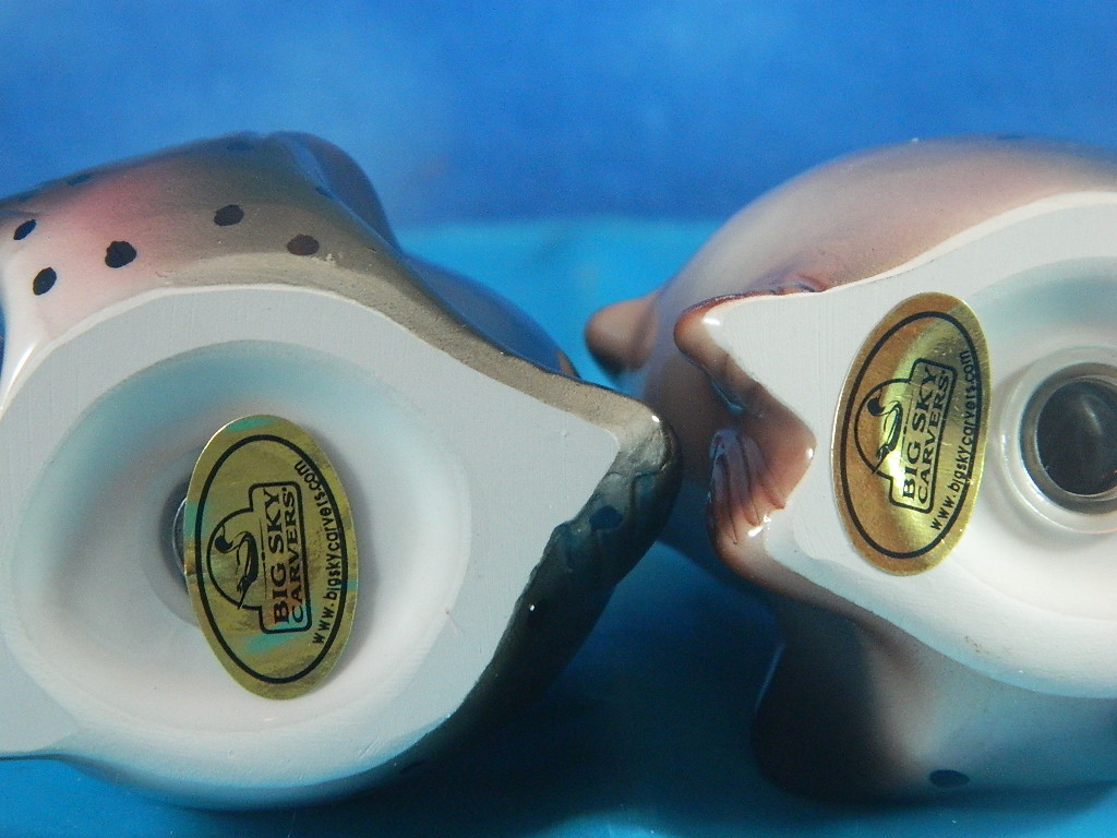 Big Sky Ceramic Trout Salt and Pepper Shaker Set