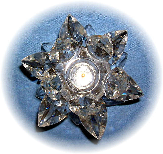 Beautiful Swarovsky Type Petal Candleholder
