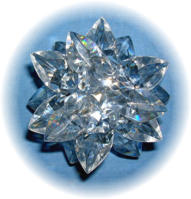 Beautiful Swarovsky Type Petal Candleholder
