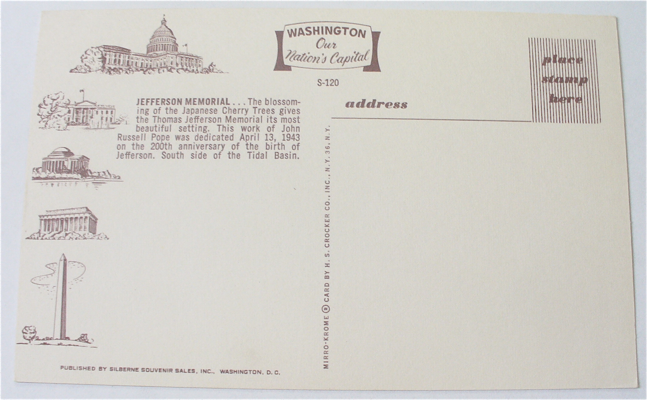 The Jefferson Memorial Postcard