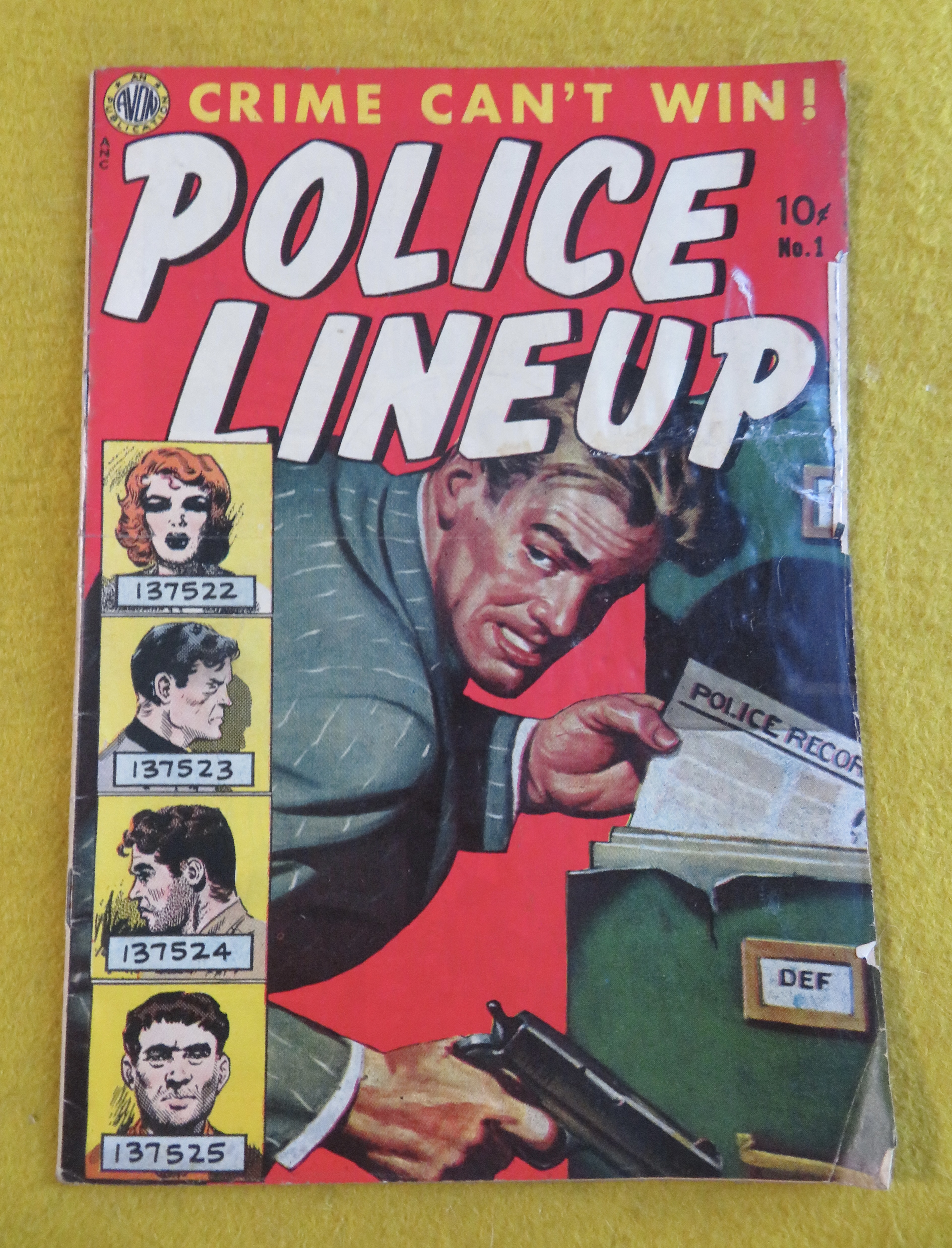 Police Lineup Comic August 1951 The Lineup