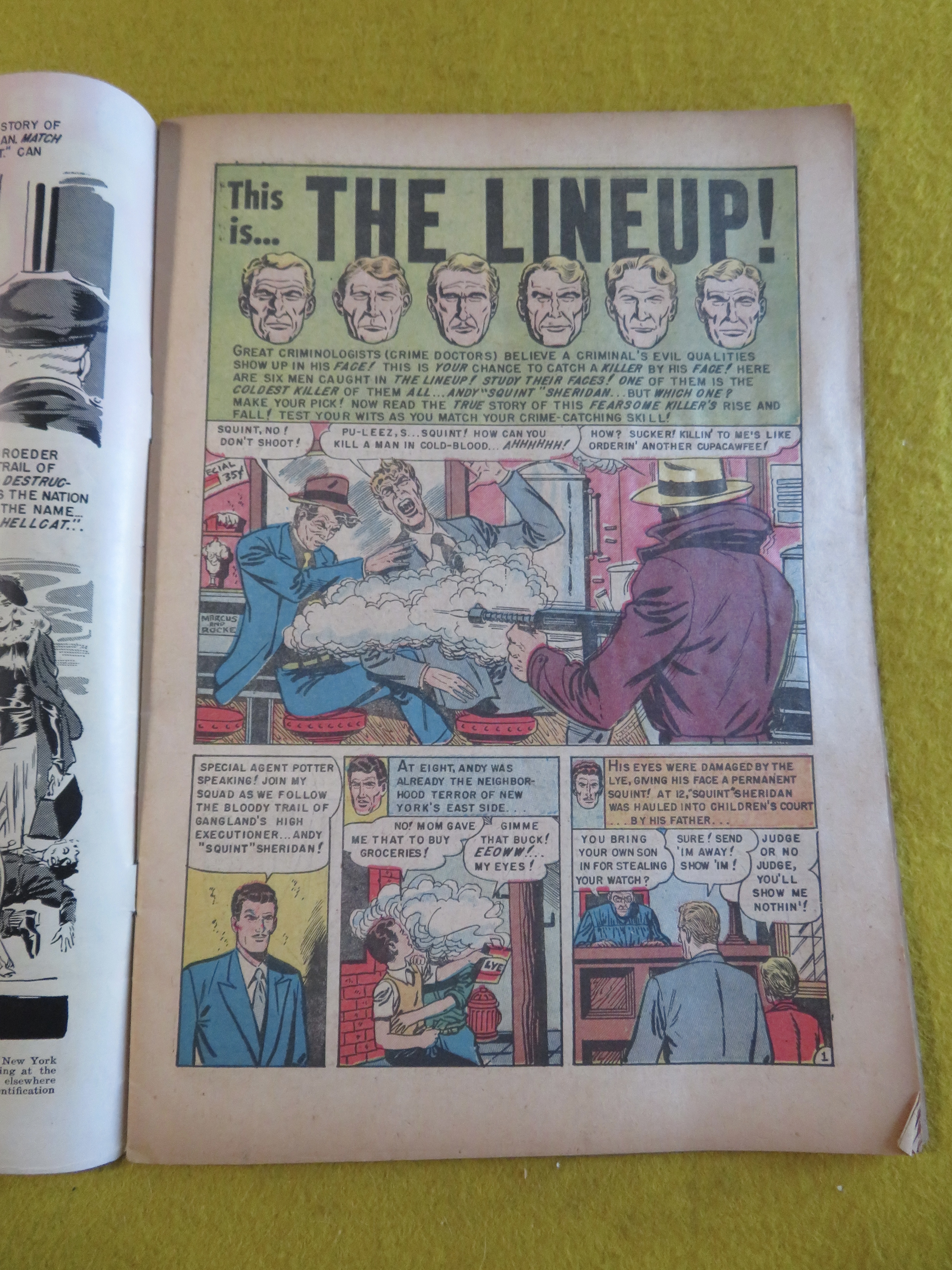 Police Lineup Comic August 1951 The Lineup