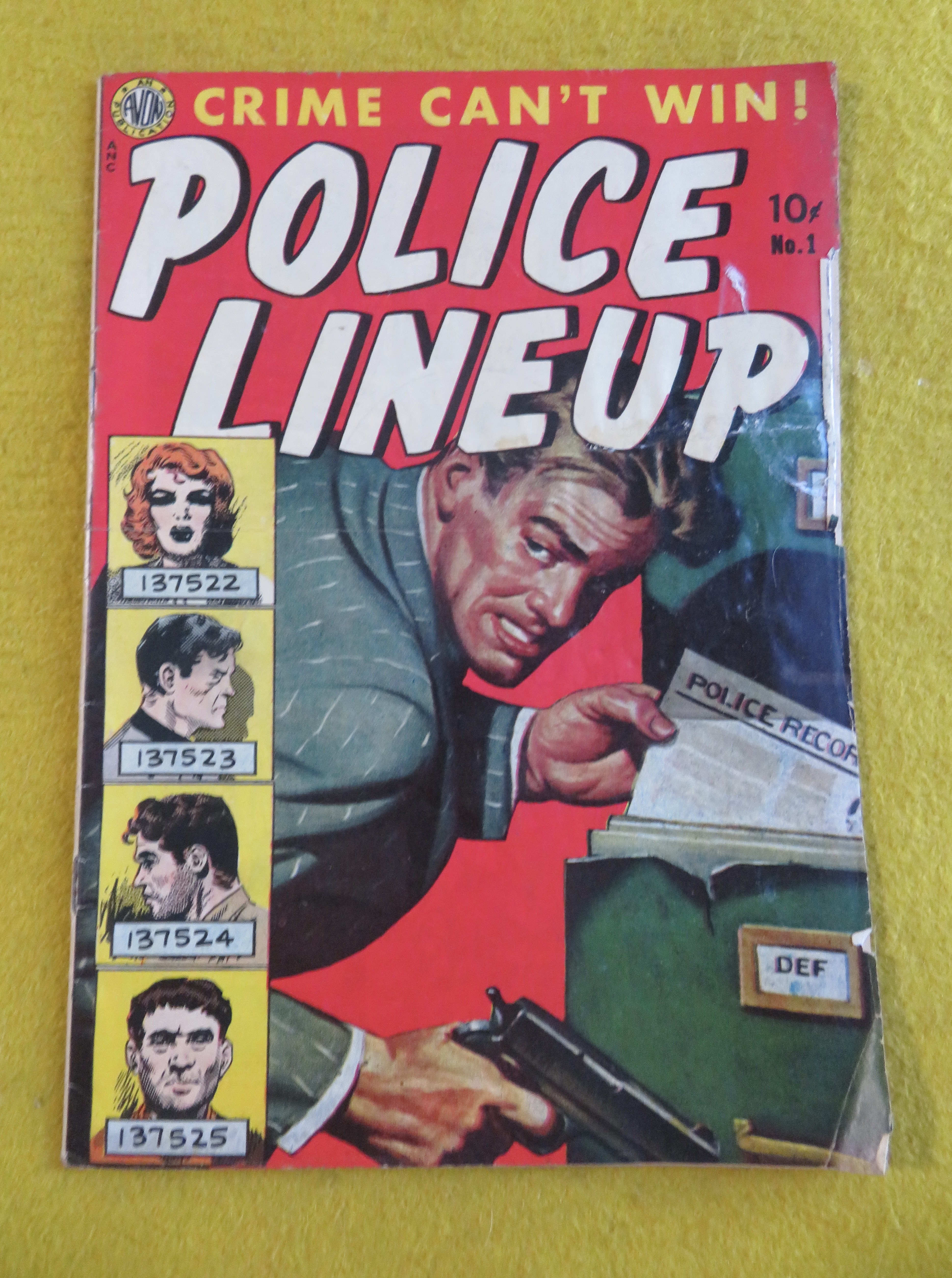 Police Lineup Comic August 1951 The Lineup